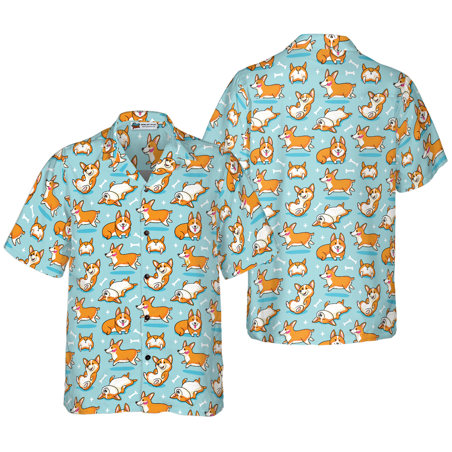Corgis Life Shirt For Men Hawaiian Shirt
