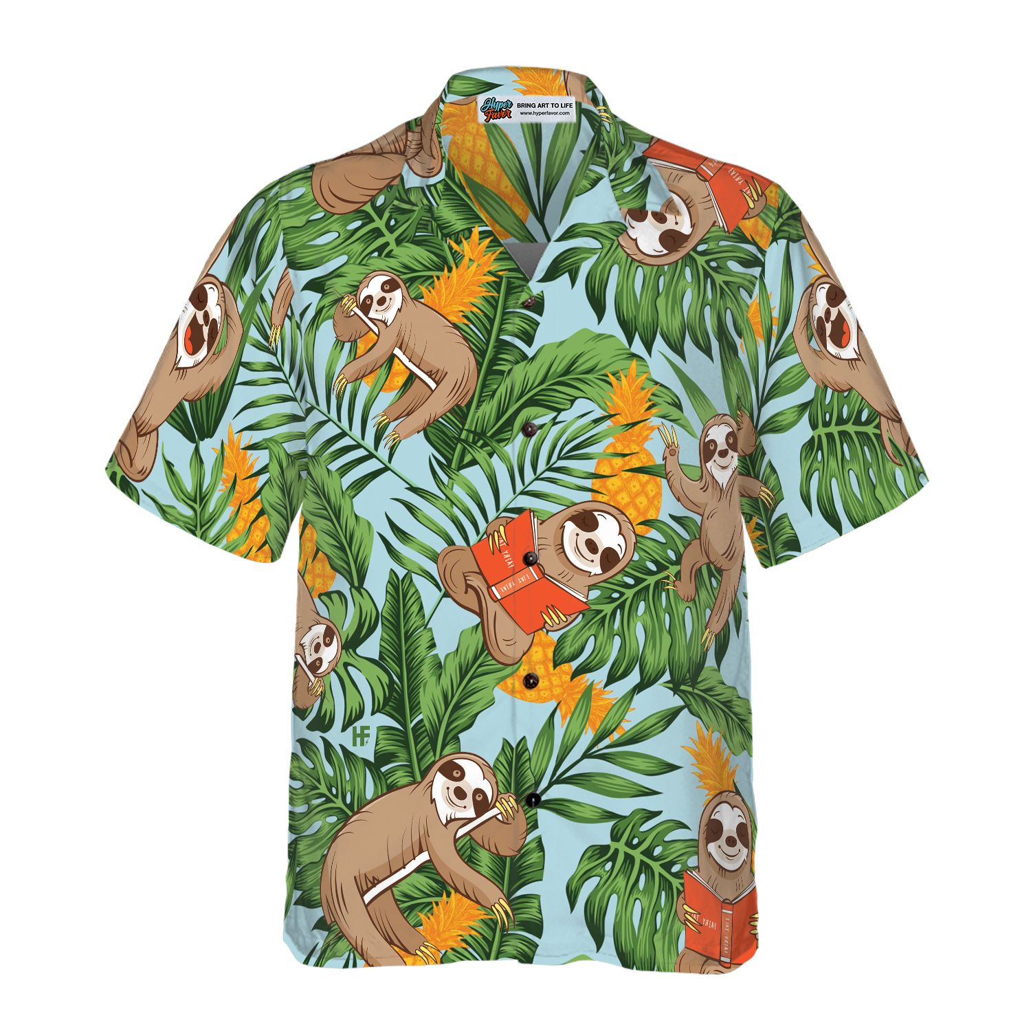 Sloth With Tropical Fruit Shirt For Men Hawaiian Shirt