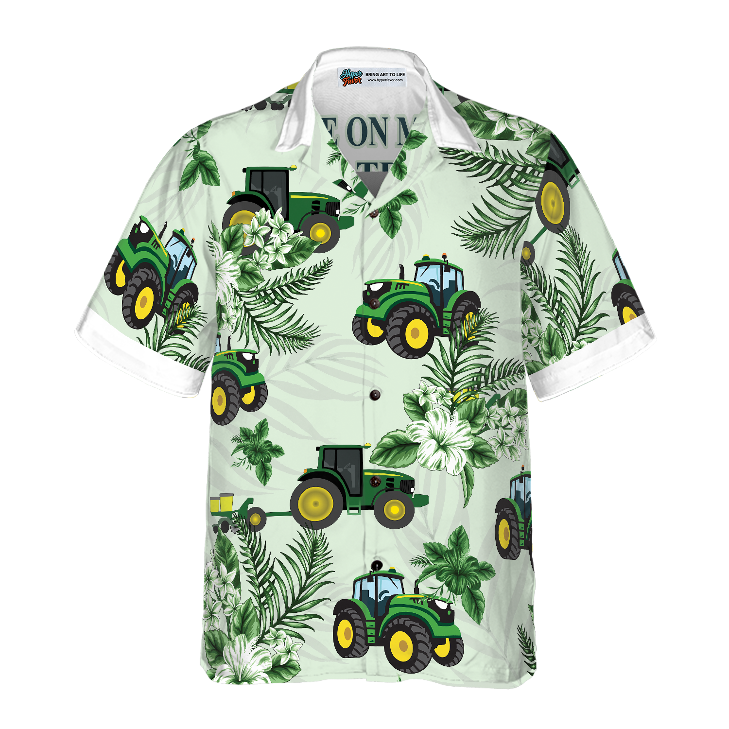 Cool Green Tractor Hawaiian Shirt