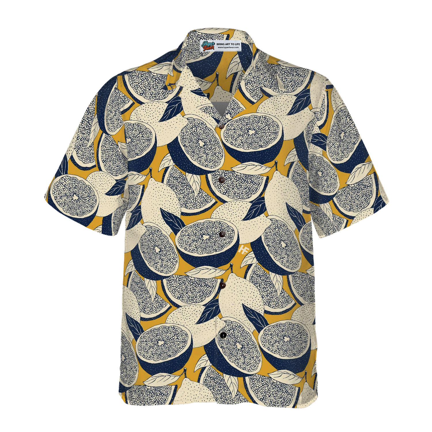 Summer Lemon Vintage Style Hawaiian Shirt