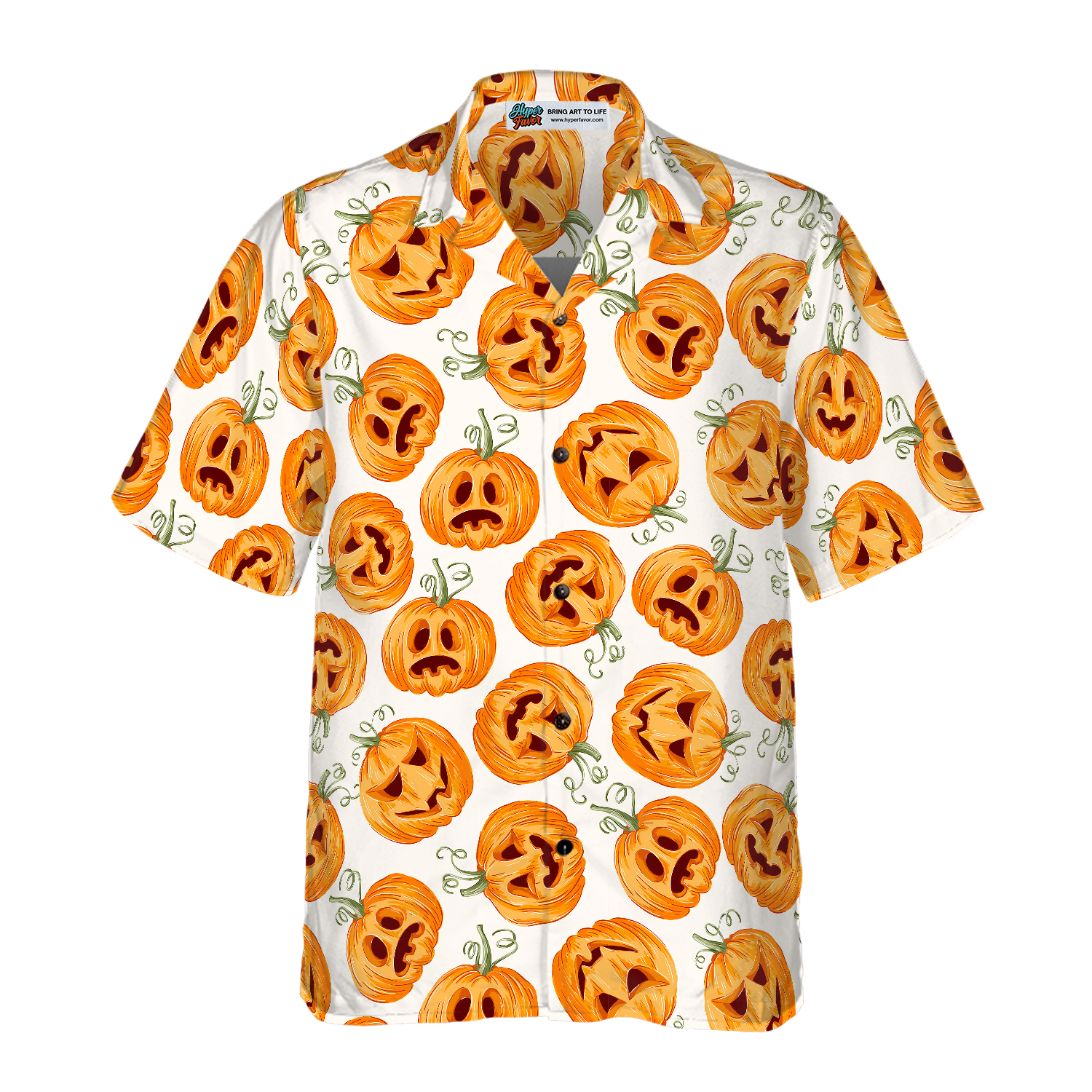 Pumpkin Pattern Halloween Hawaiian Shirt, Halloween Shirt For Men And Women