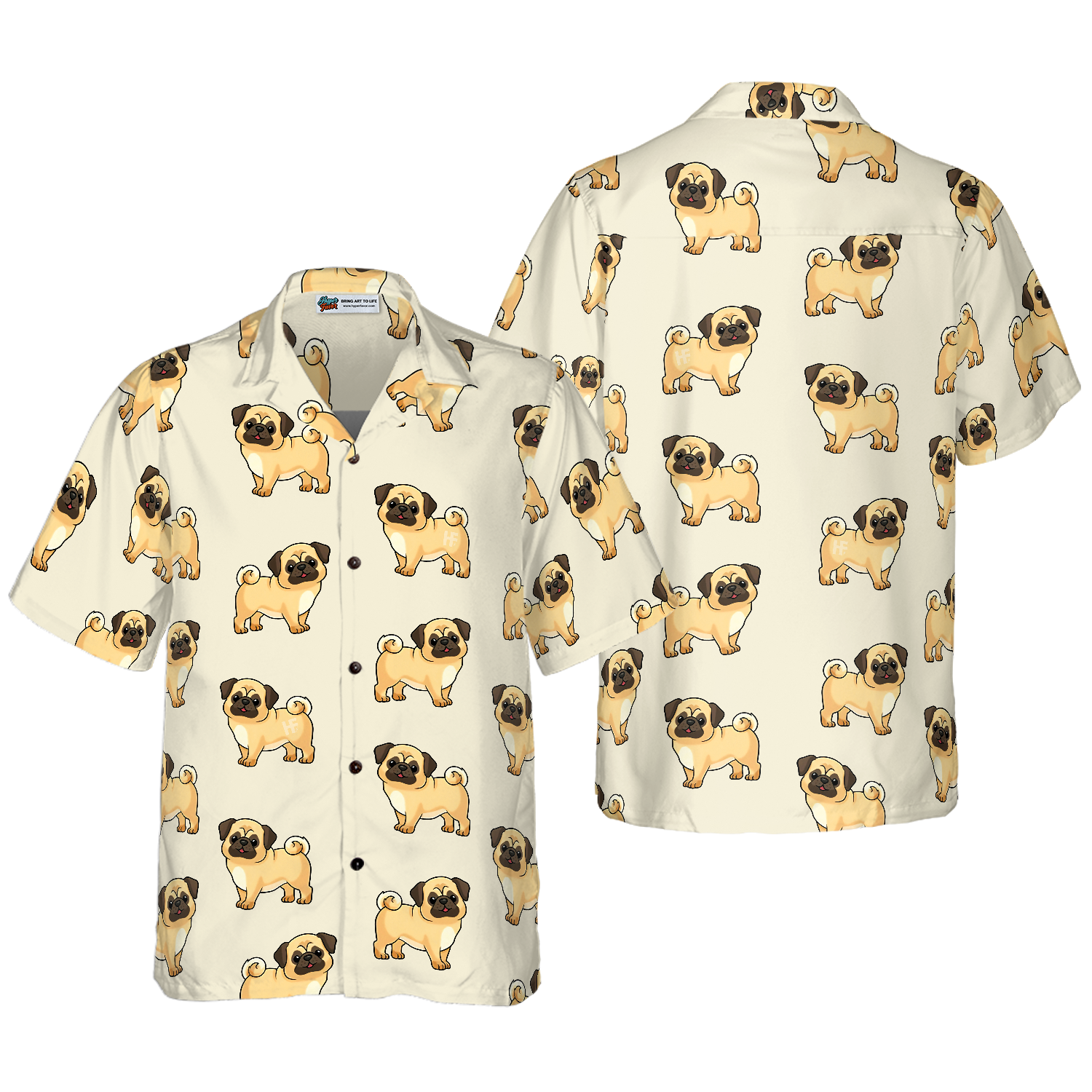 Cute Pugs For You Hawaiian Shirt