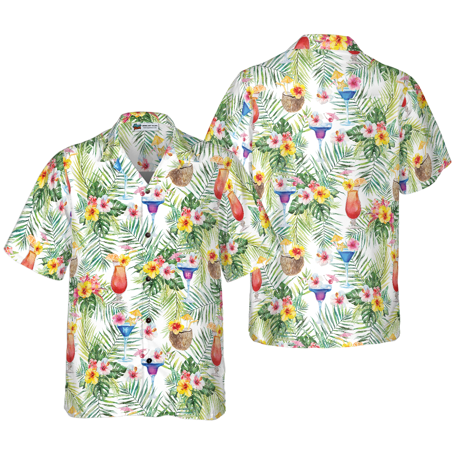 Tropical Cocktail Shirt For Men Hawaiian Shirt