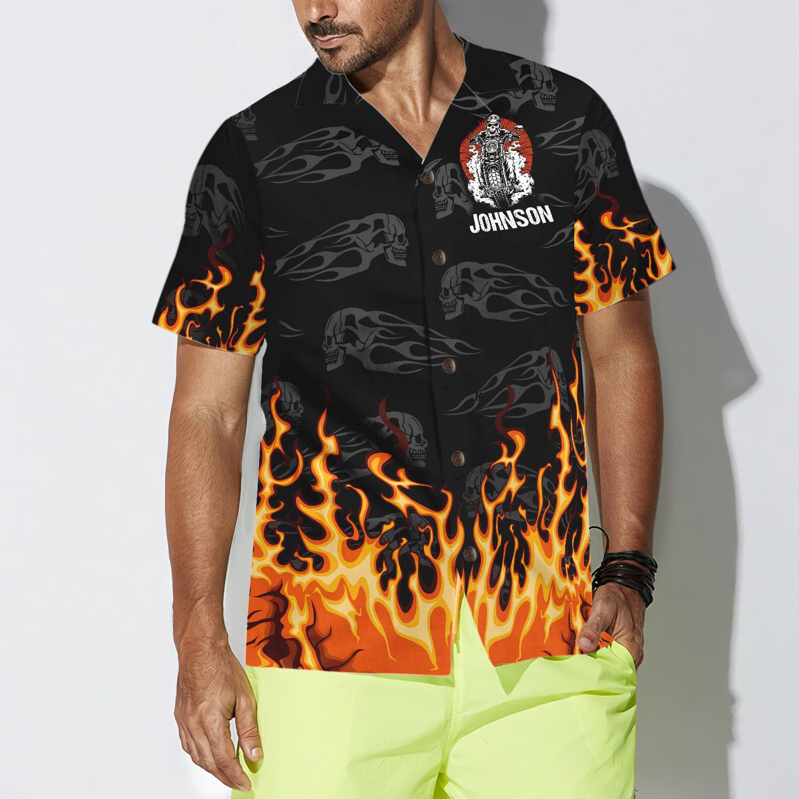 Biker Rule Motocycle Custom Hawaiian Shirt For Men And Women, Motorcycle Shirt For Bikers