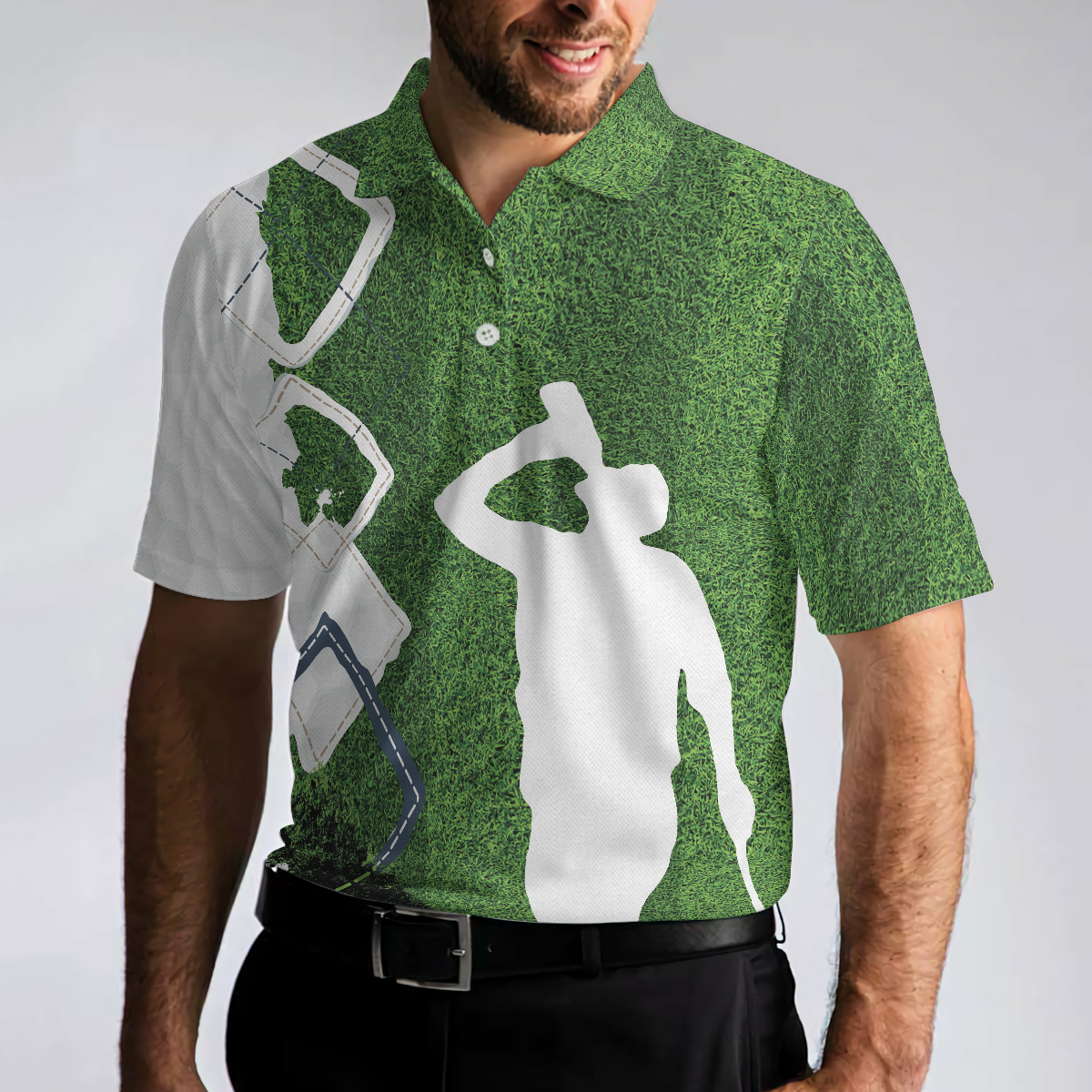 I Got A Cold Beer On Every Hole In One Golf Polo Shirt, Green Argyle Golf Shirt For Men, Best Drinking Golf Shirt