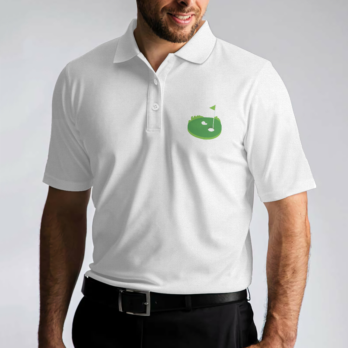 Drink Bourbon And Play Golf In 19th Golf Hole Polo Shirt For Men, Golf Course And Bourbon Whiskey Golf Polo Shirt