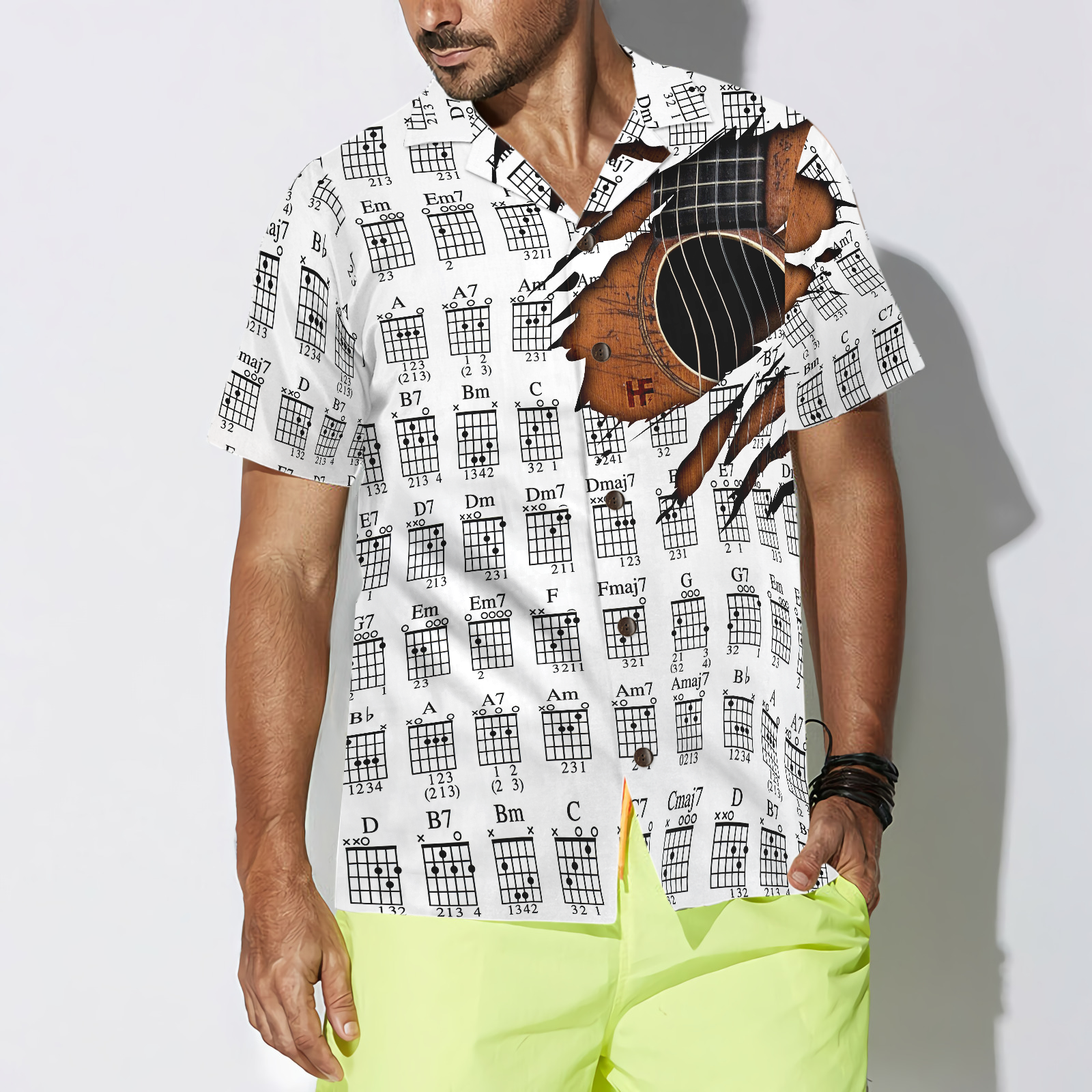 Guitar Chords Chart Hawaiian Shirt