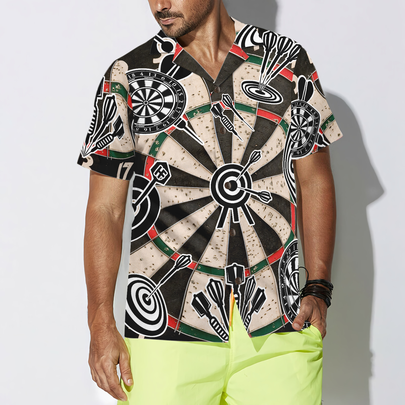 Darts Icon Game Pattern Hawaiian Shirt