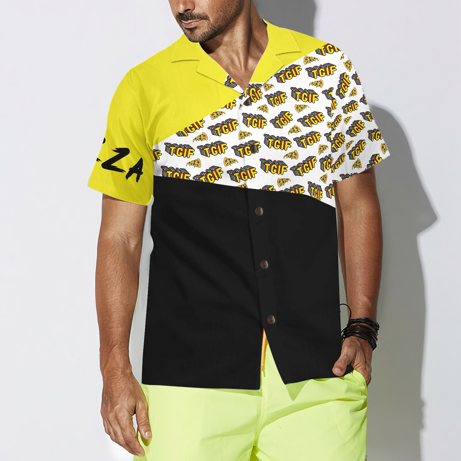 TGIF Pizza Shirt For Men Hawaiian Shirt