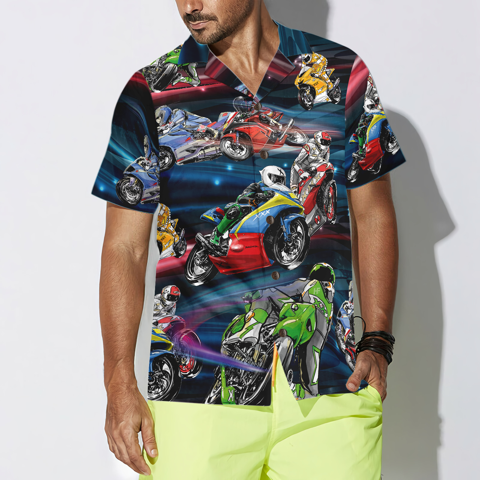 Racing Motorcycle Hawaiian Shirt