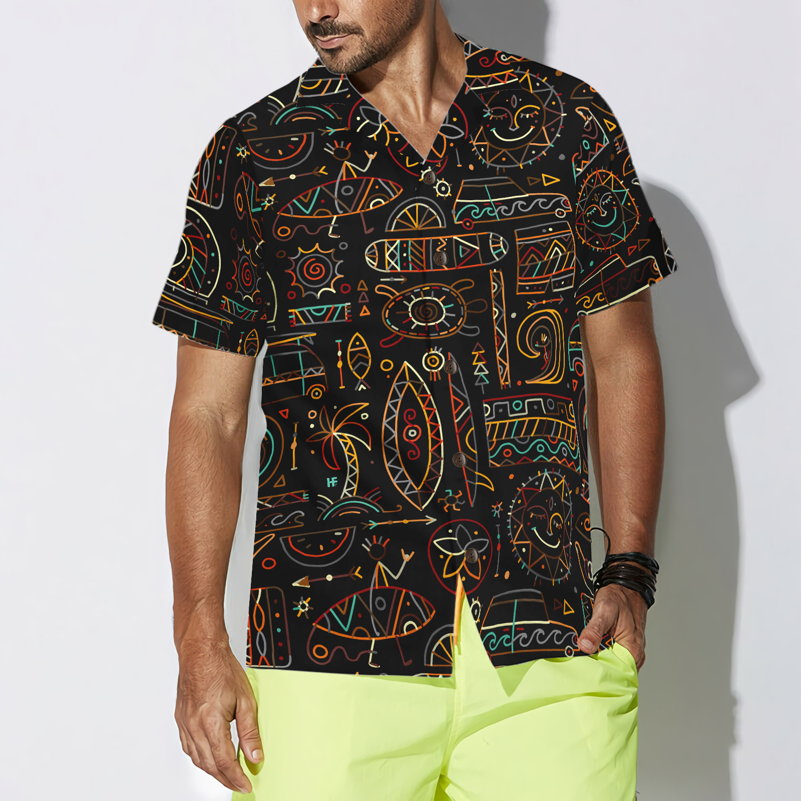 Surfing Seamless Pattern Hawaiian Shirt