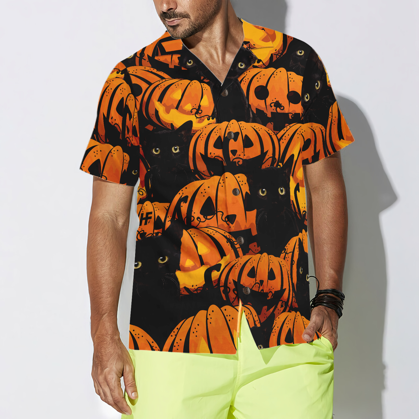 Personalized Pets And Halloween Pumpkin Custom Hawaiian Shirt