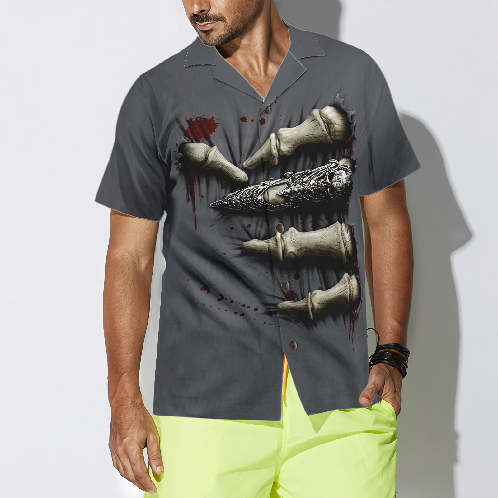 Death Hand Halloween Shirt Hawaiian Shirt