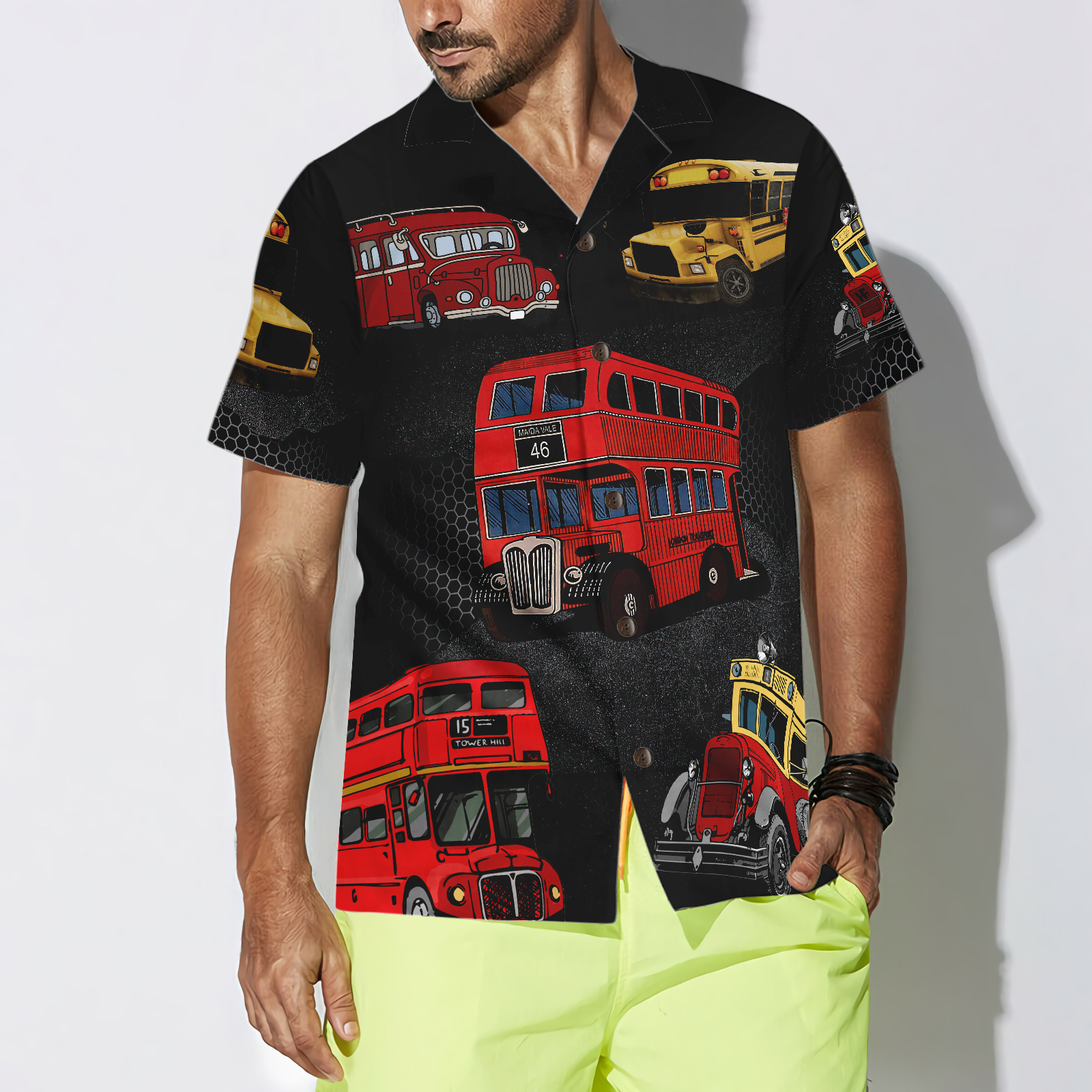 I'm Driving At Night Bus Driver Hawaiian Shirt