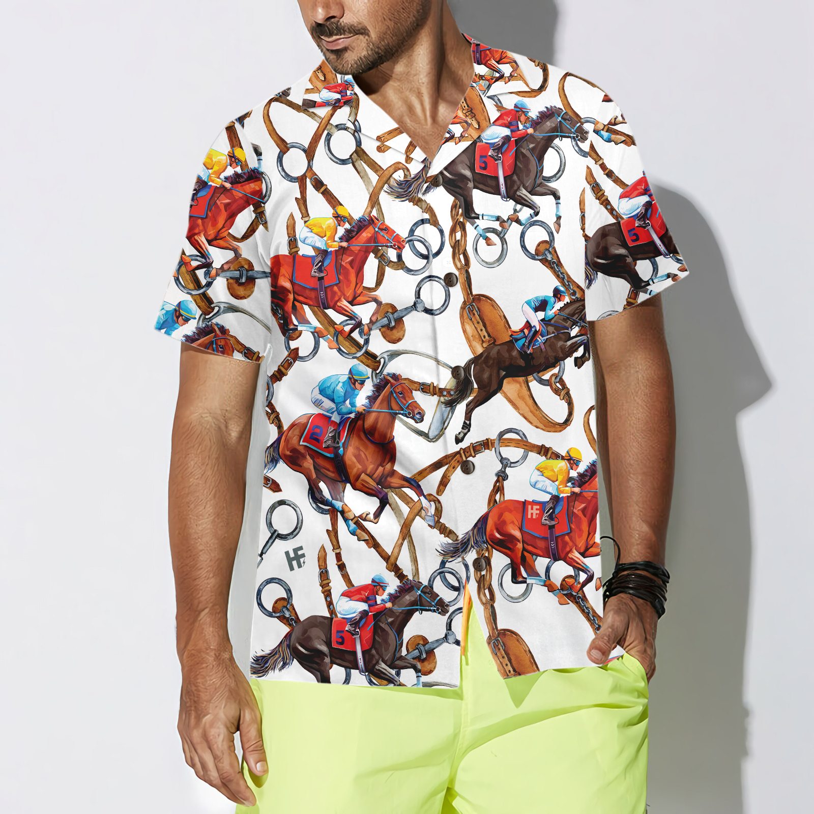 Horse Racing Shirt For Men Hawaiian Shirt
