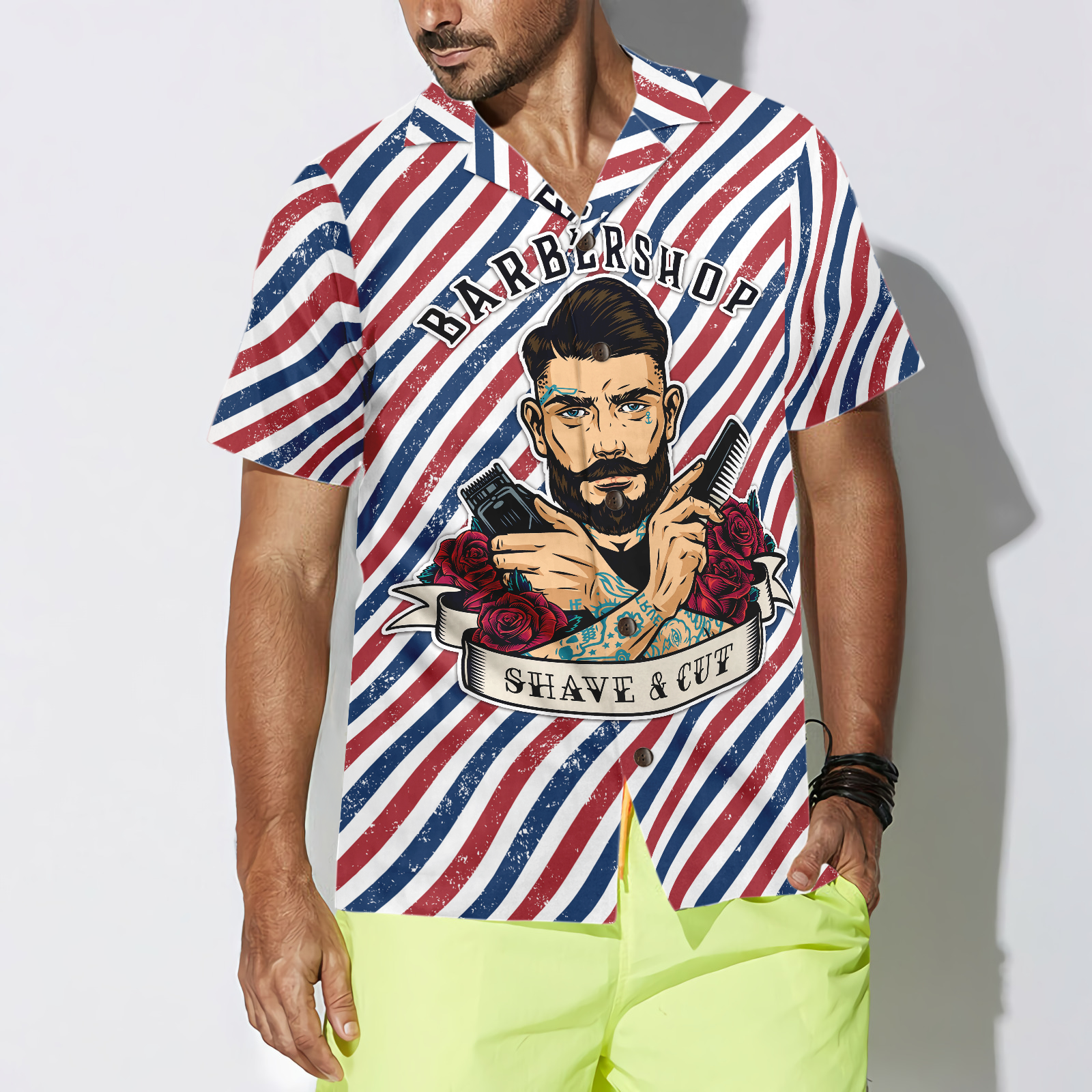 Barbershop Shave & Cut Hawaiian Shirt
