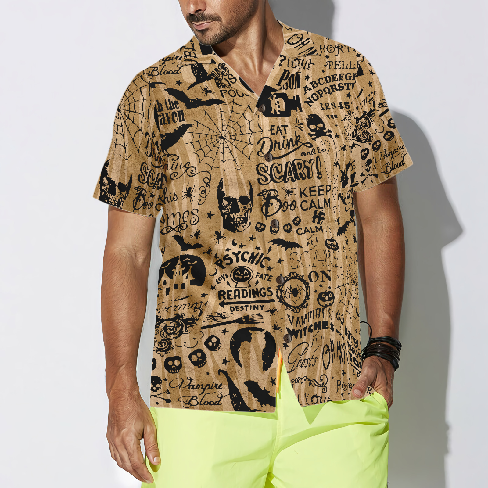 Halloween Ouija Shirt For Men Hawaiian Shirt
