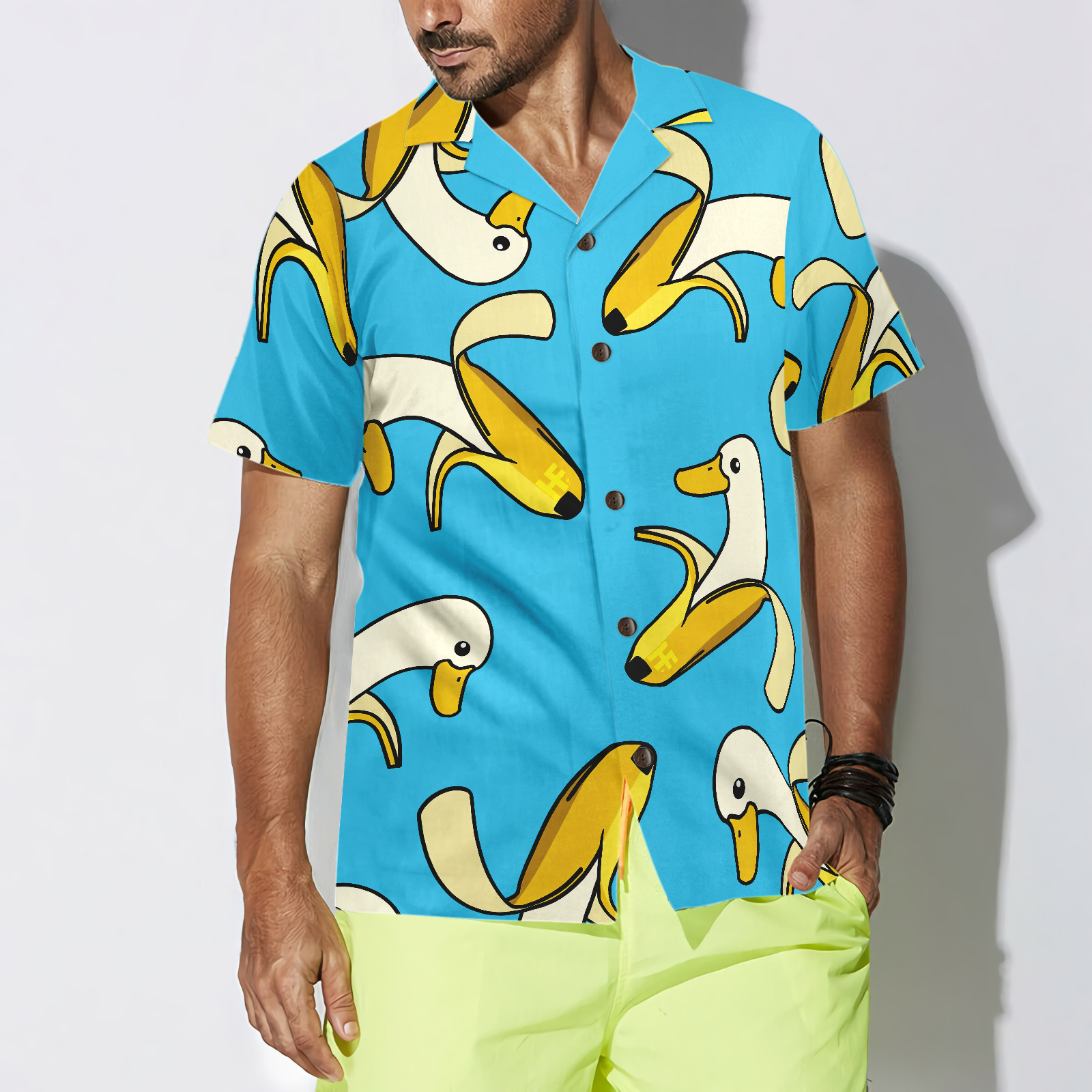 Funny Cute Banana Duck Hawaiian Shirt
