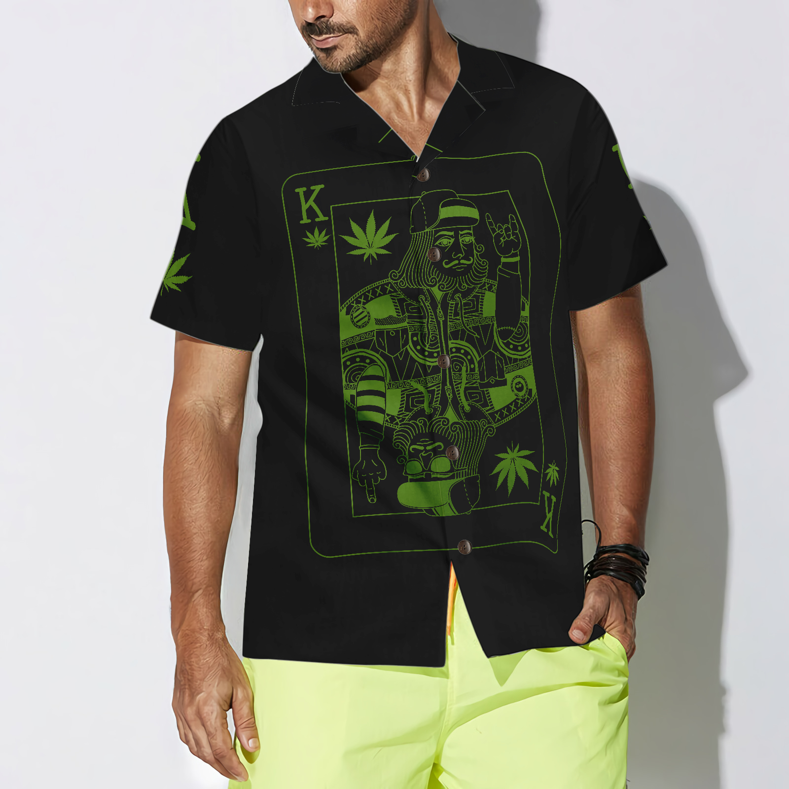 Dope Marijuana King Card Hawaiian Shirt
