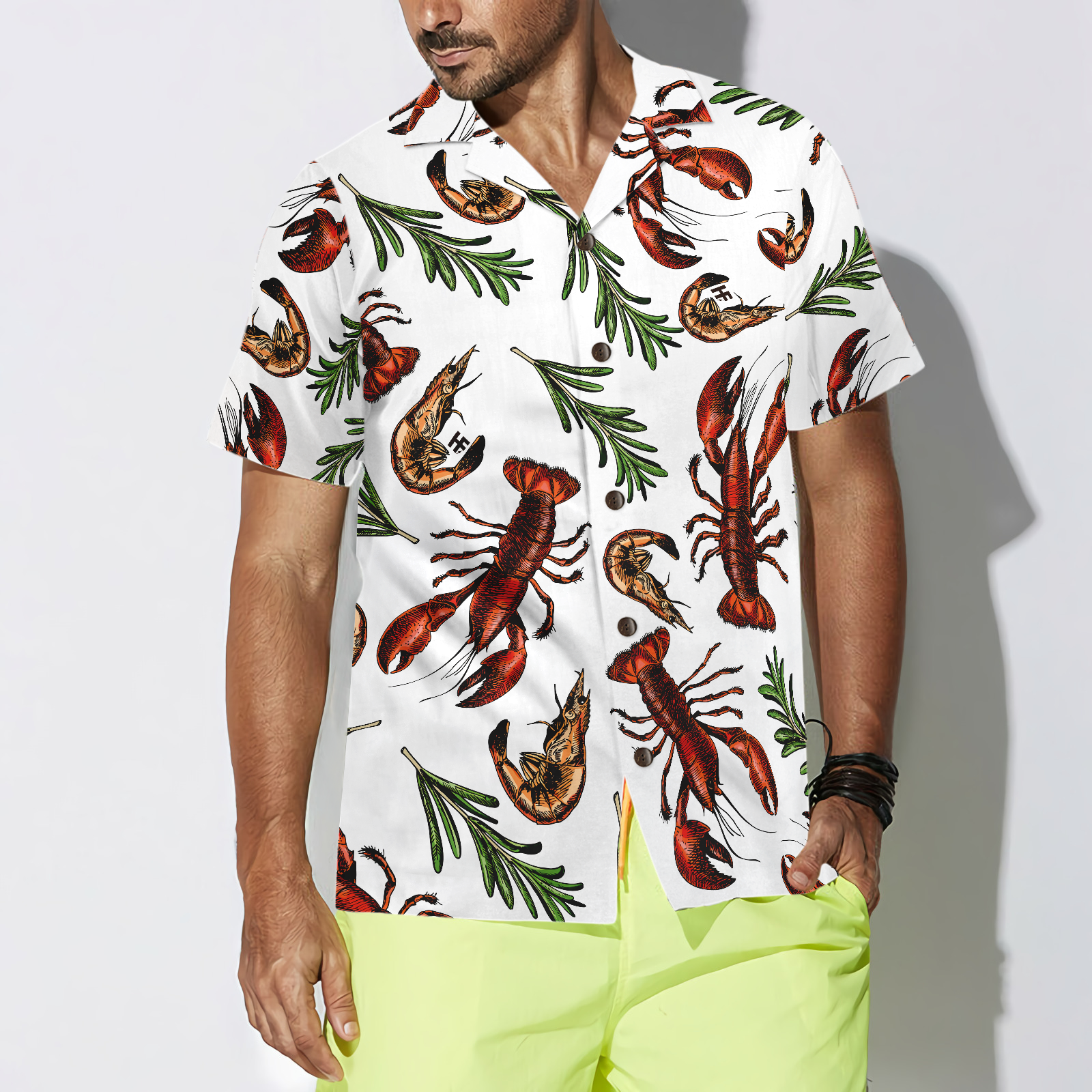 Lobster Seamless Pattern Hawaiian Shirt