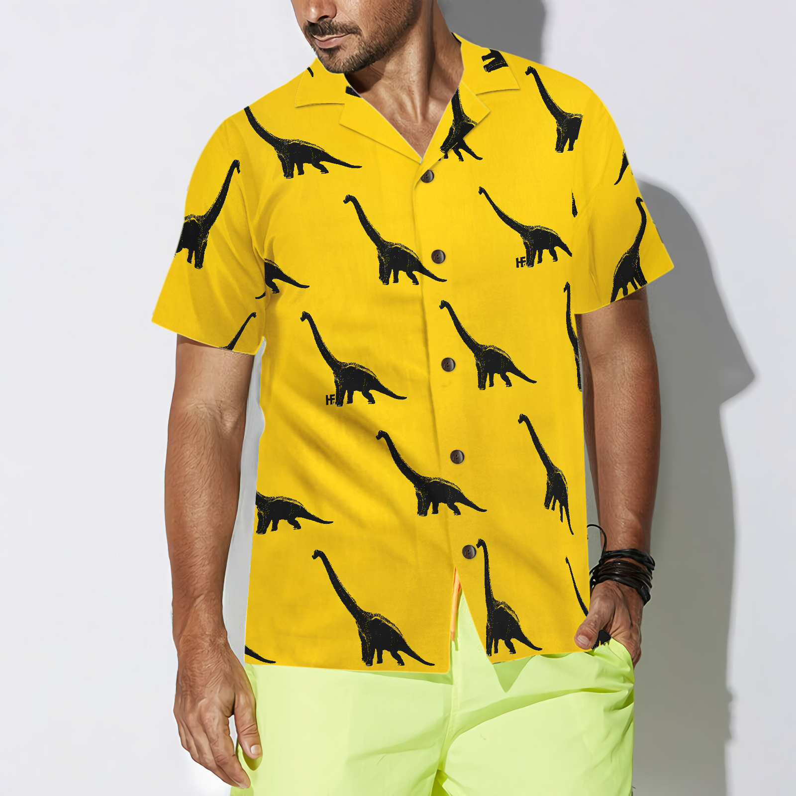 Brachiosaurus Dinosaur Hawaiian Shirt