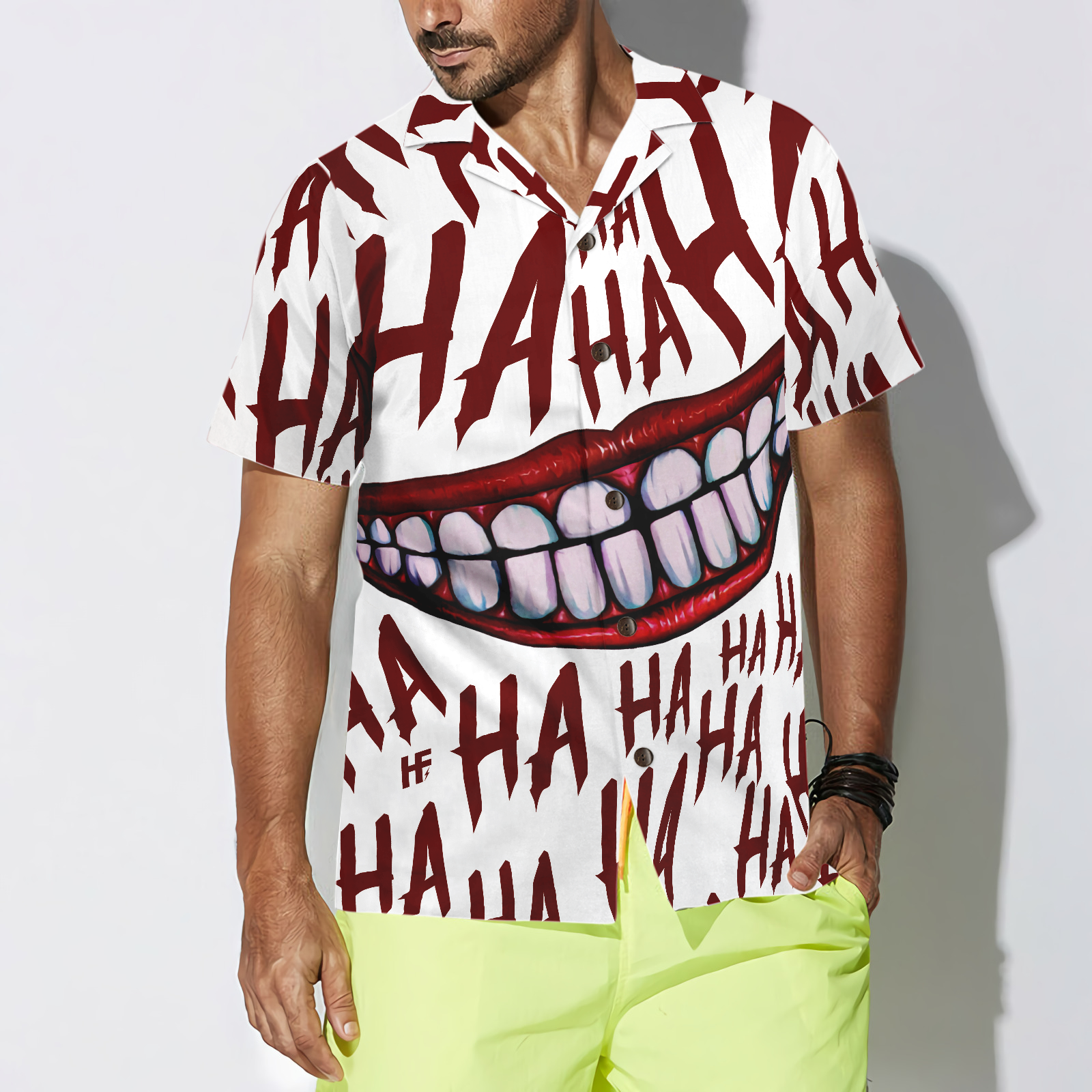 Scary Halloween Clown Smile Hawaiian Shirt