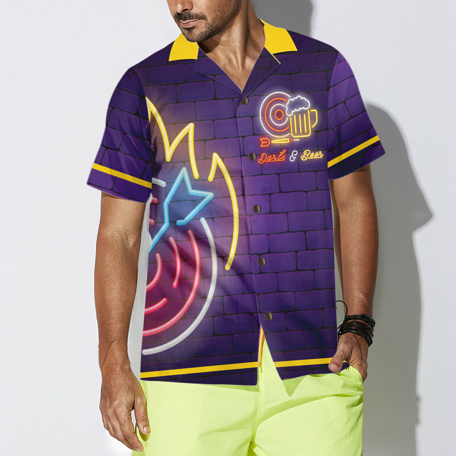 Dart Neon Cyper Hawaiian Shirt