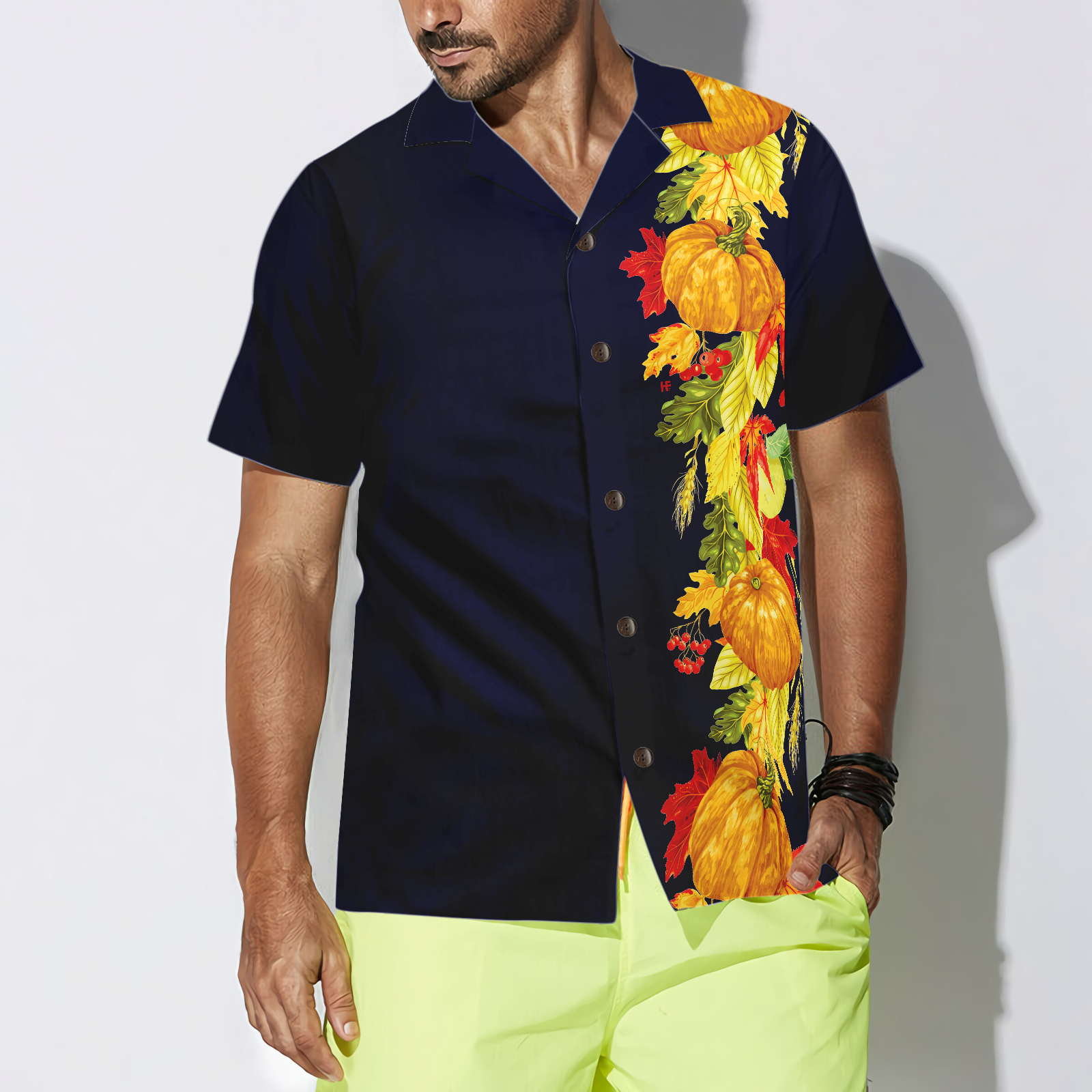 Thanksgiving Harvest Season Elements Hawaiian shirt
