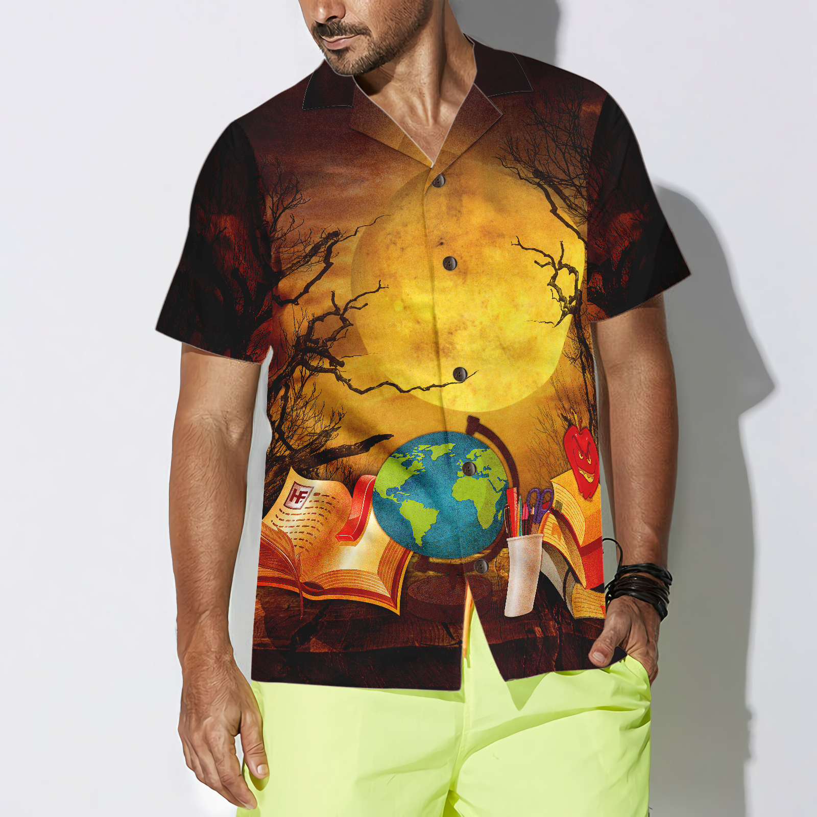 This Is My Scary Teacher Costume Teacher Hawaiian Shirt, Halloween Shirt For Teachers, Unique Teacher Gift Idea