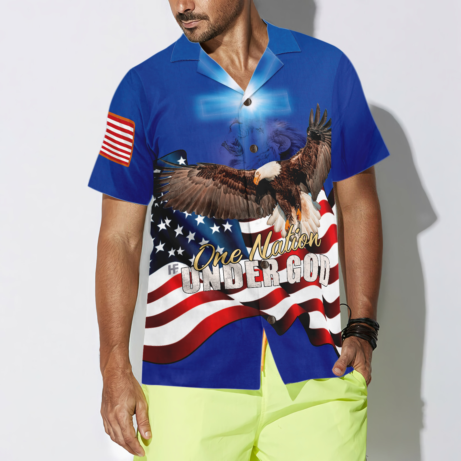 One Nation Under God V2 Hawaiian Shirt