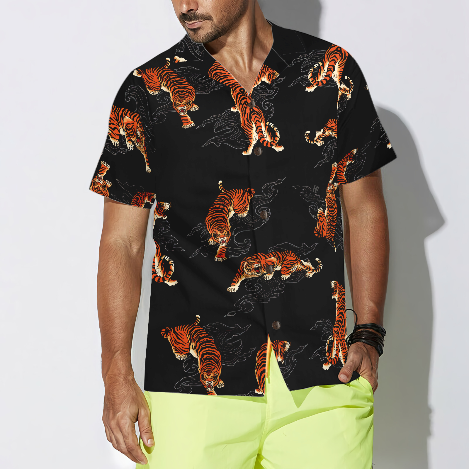 Japanese Tiger Shirt For Men Hawaiian Shirt