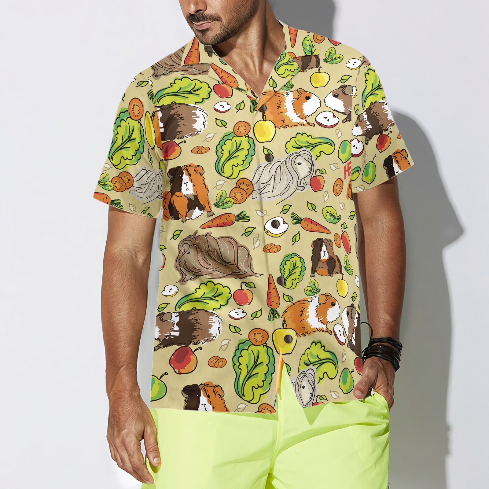 Cute Guinea Pig Shirt For Men Hawaiian Shirt