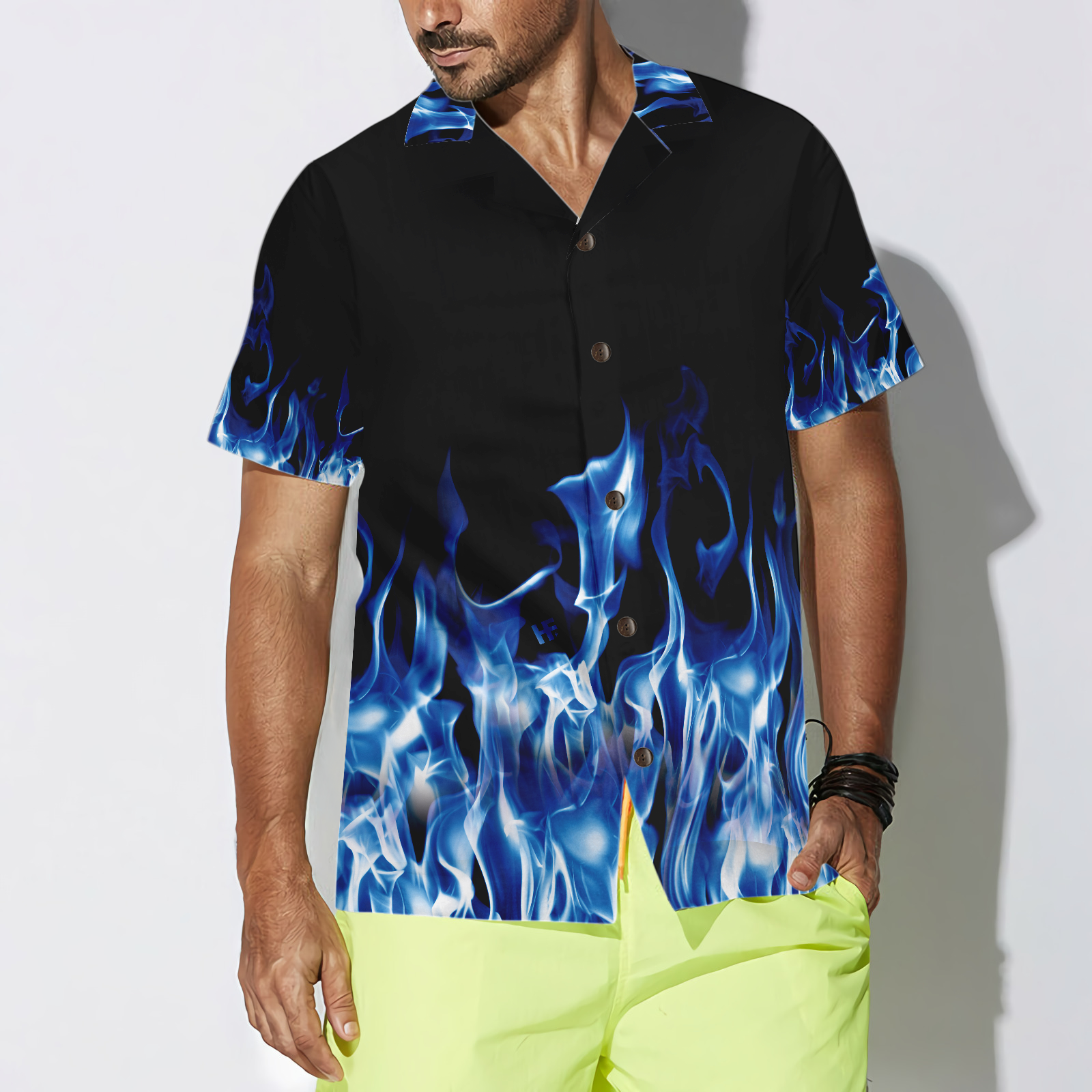 Blue Flame Hawaiian Shirt