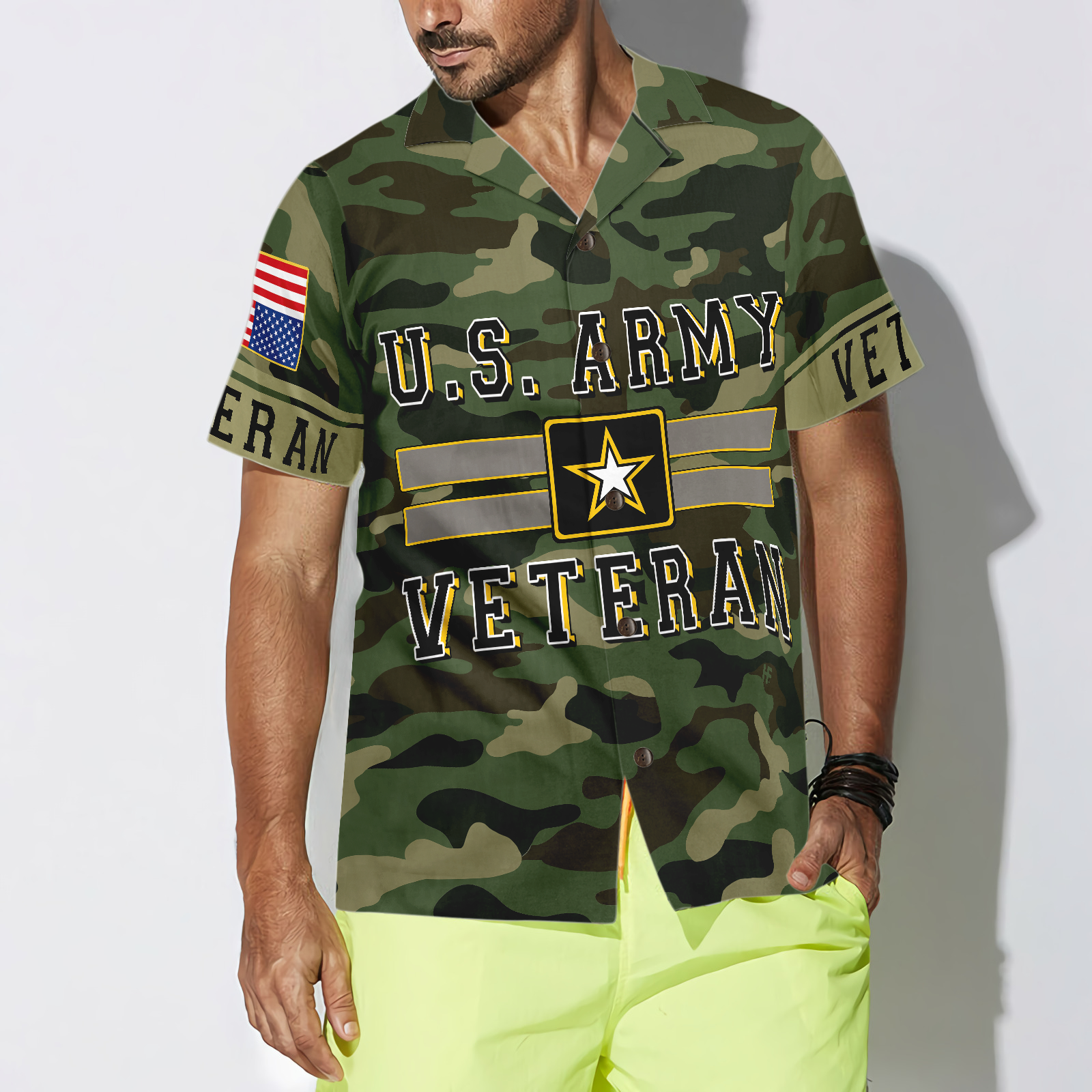 The US Army Veteran Hawaiian Shirt