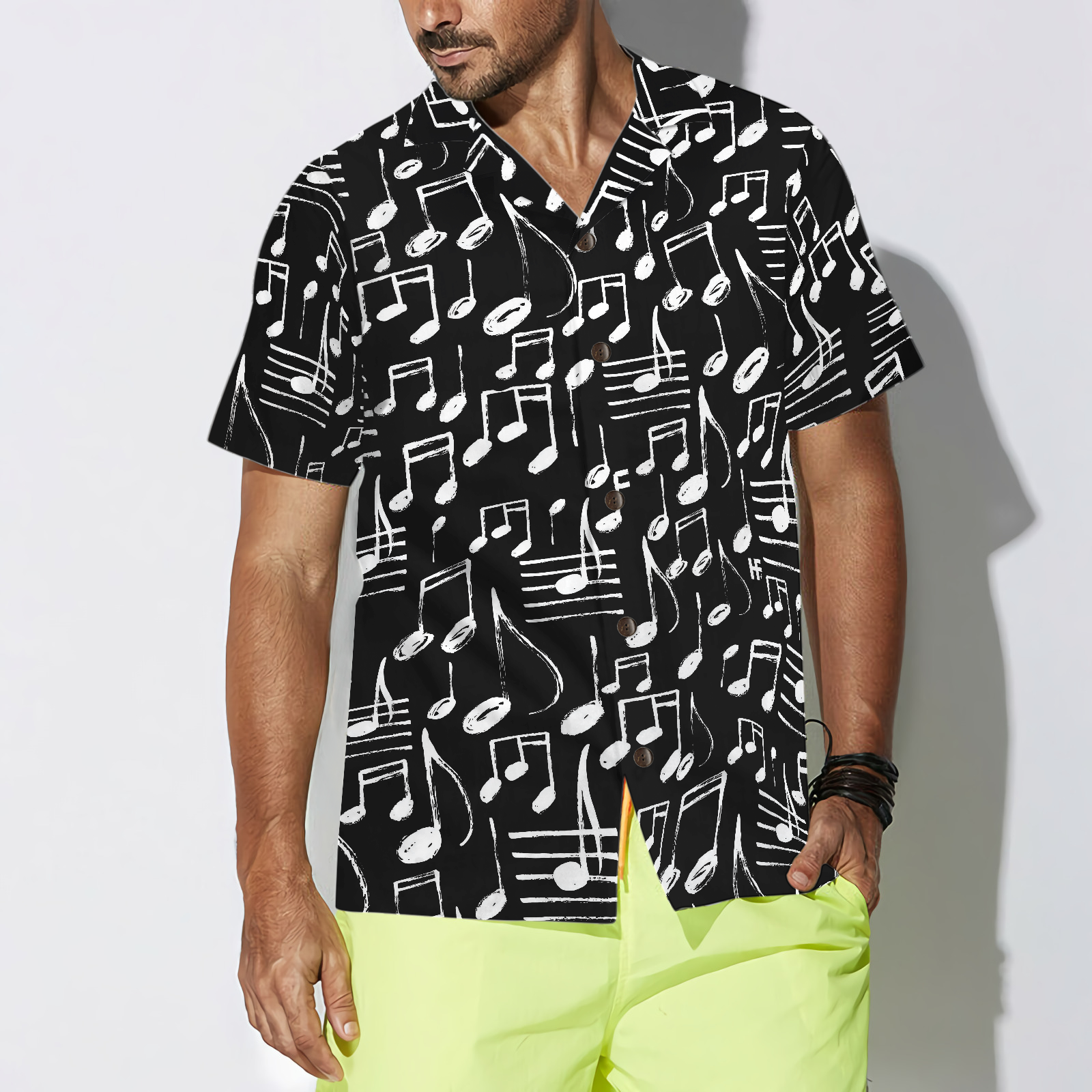 Music Note Shirt For Men Hawaiian Shirt