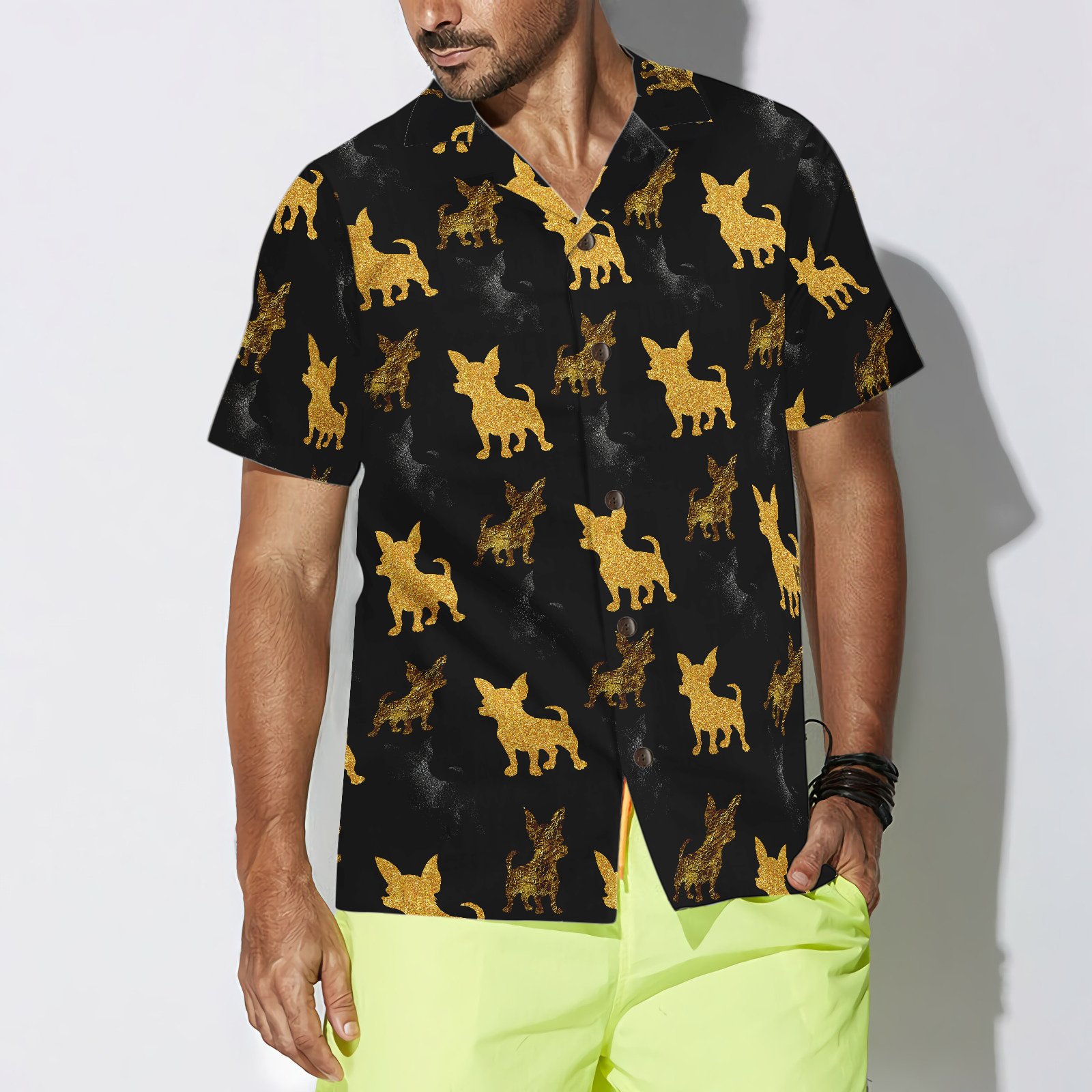 Golden Chihuahua Shirt For Men Hawaiian Shirt