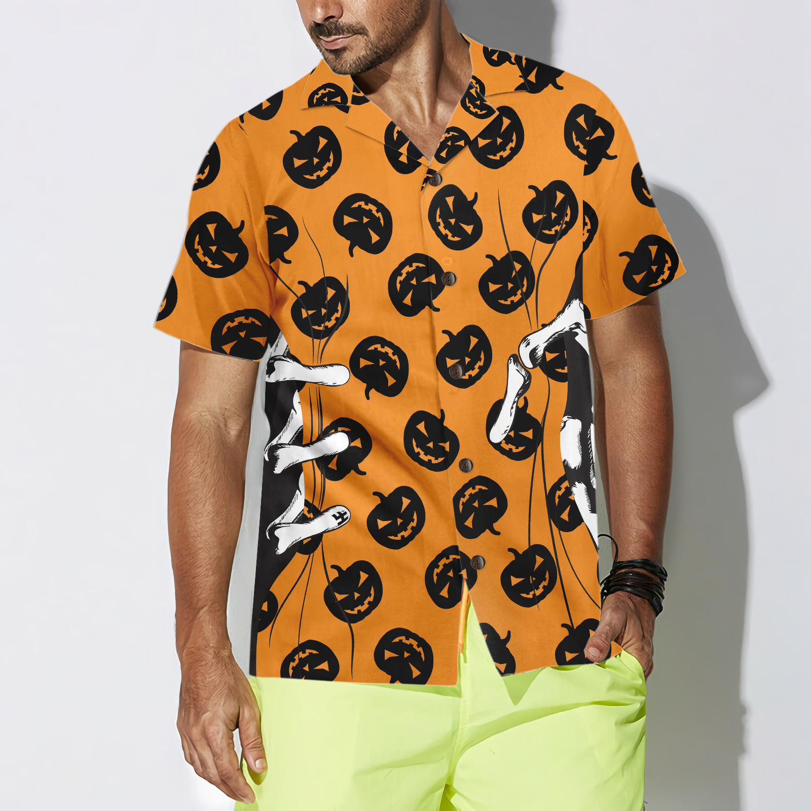 Halloween Skeleton Hand Hawaiian Shirt