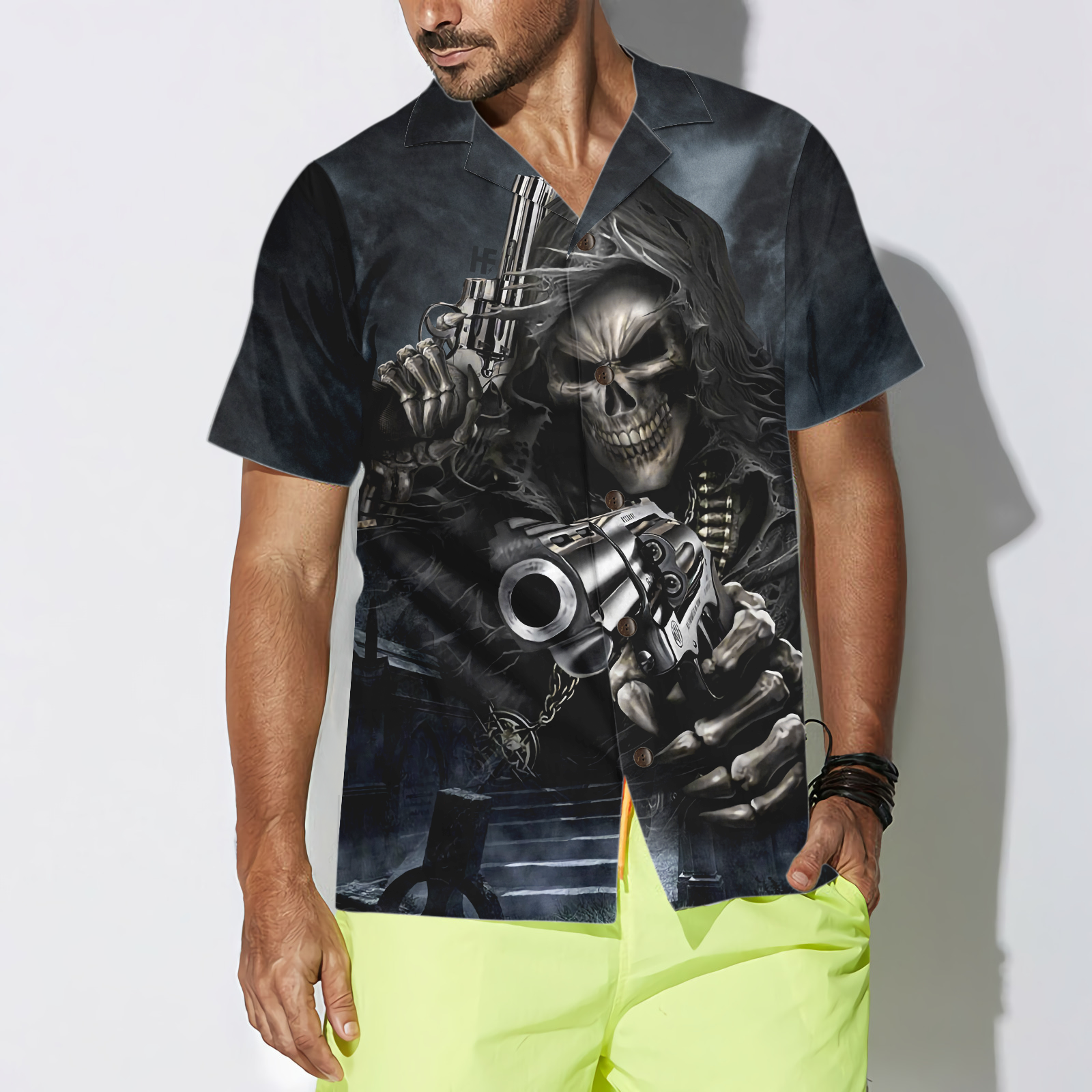 Hunter Skull Shirt For Men Hawaiian Shirt