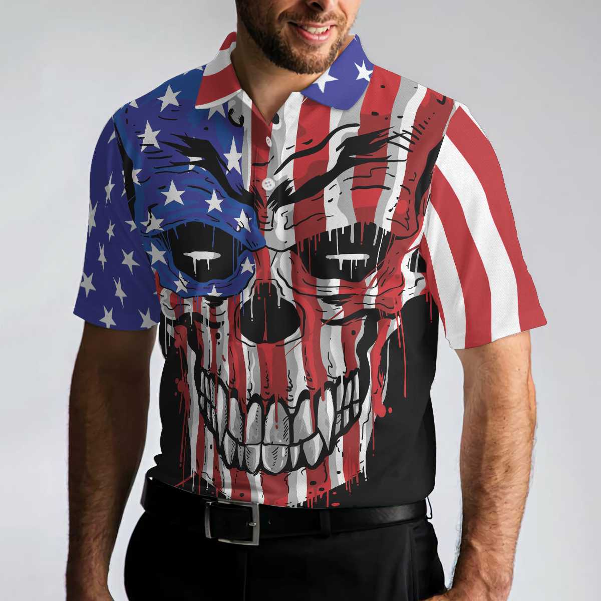 I'm Here To Smash Your Balls Billiards Shirt For Men Polo Shirt, American Flag Shirt For Men, Skull Shirt Design