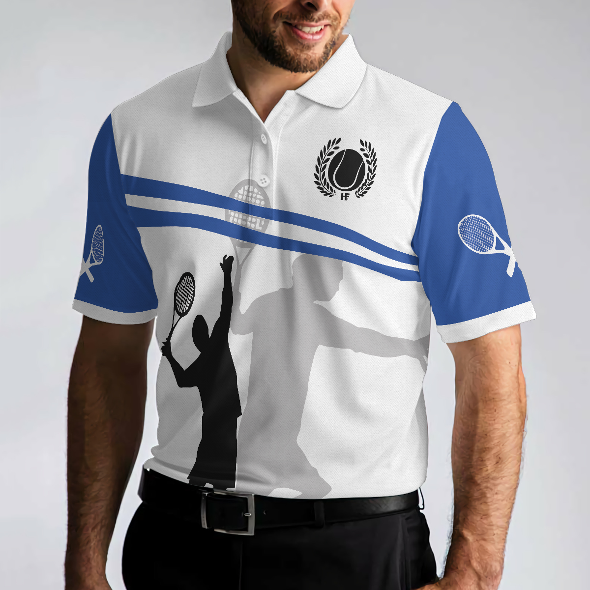 You Just Got Served Polo Shirt, Blue And White Tennis Shirt For Men, Gift For Tennis Players
