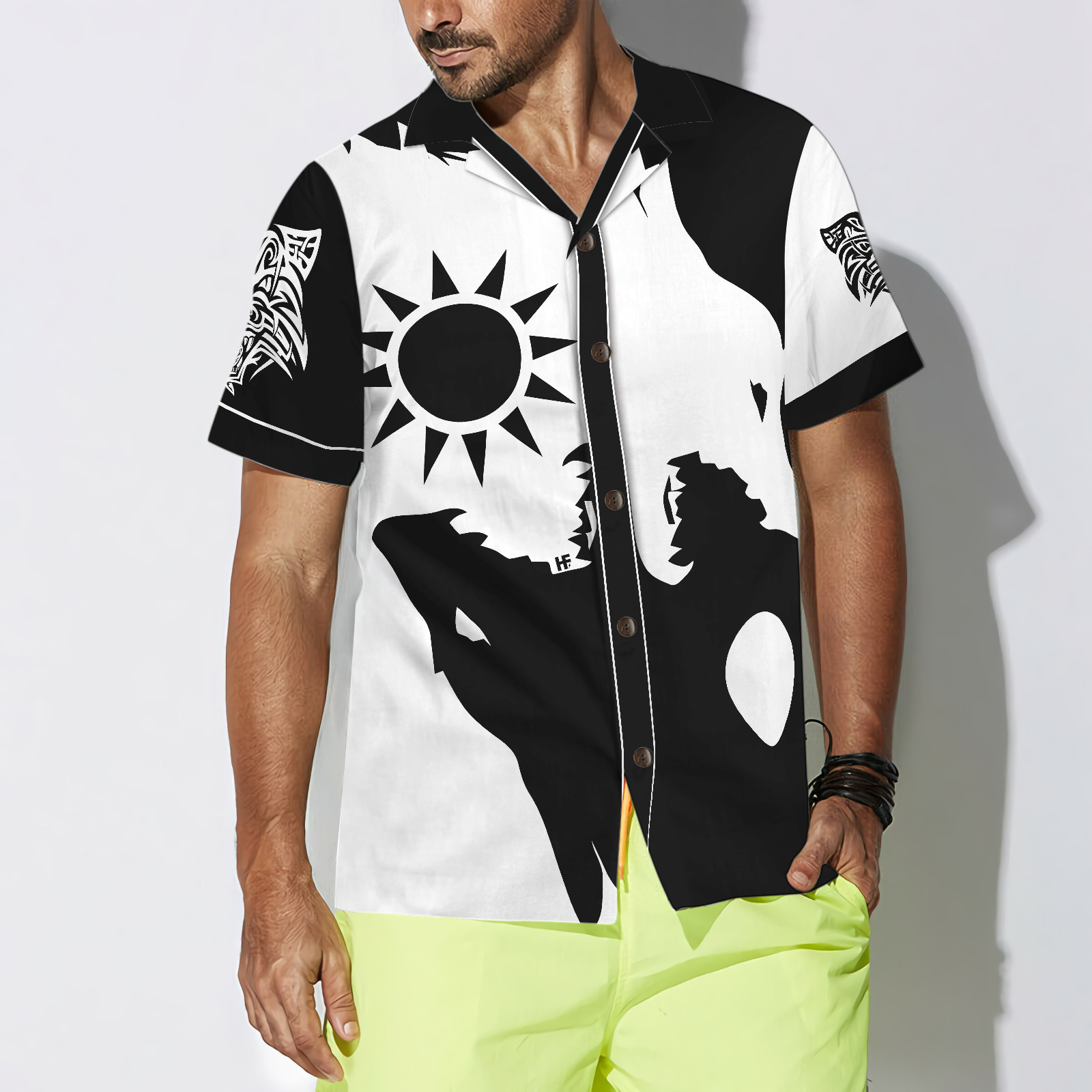 Day And Night Wolves Hawaiian Shirt