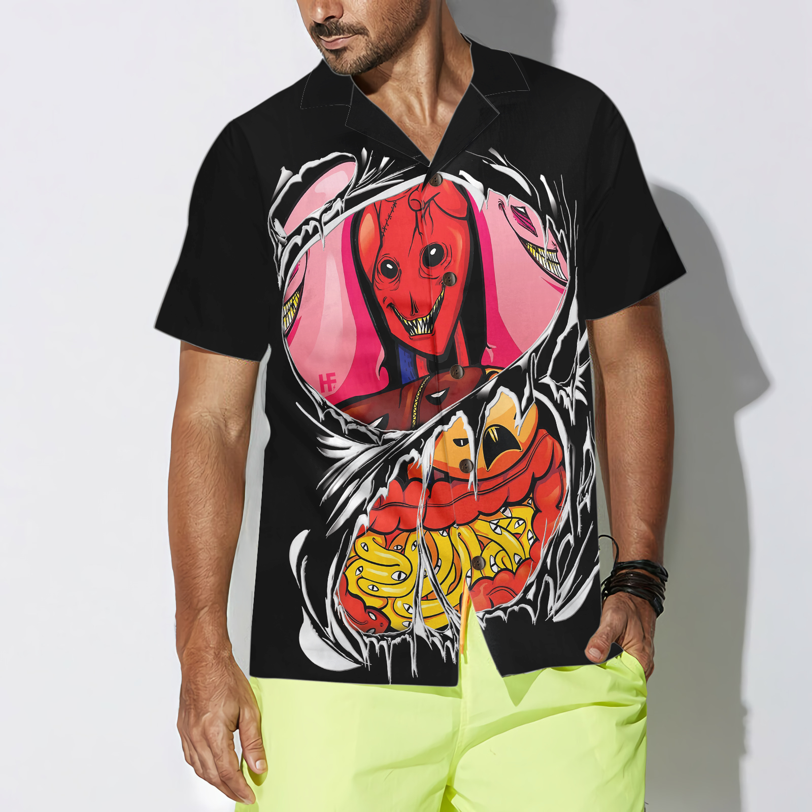 Halloween Horror Human Guts Hawaiian Shirt