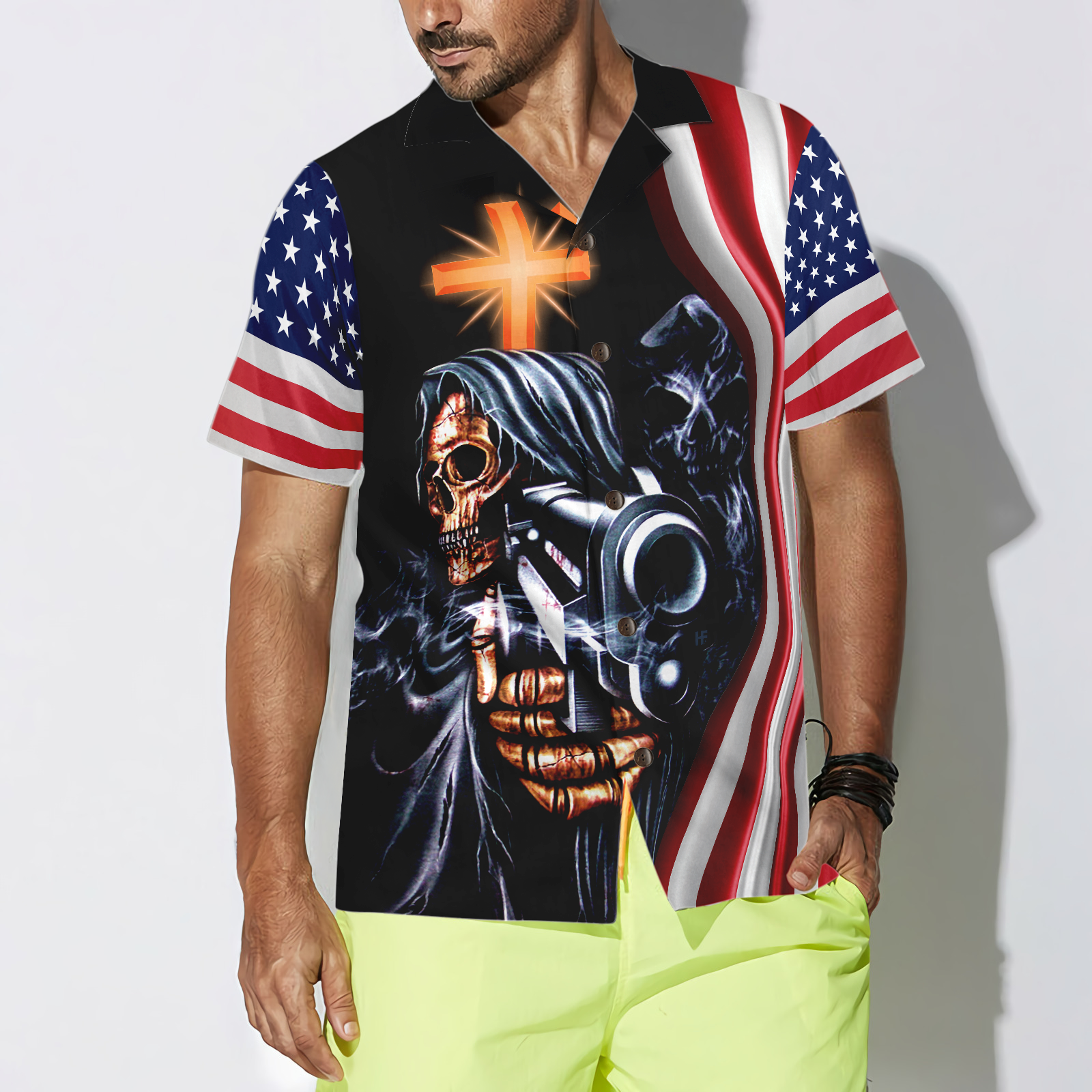 Gun And God Shirt For Men Hawaiian Shirt