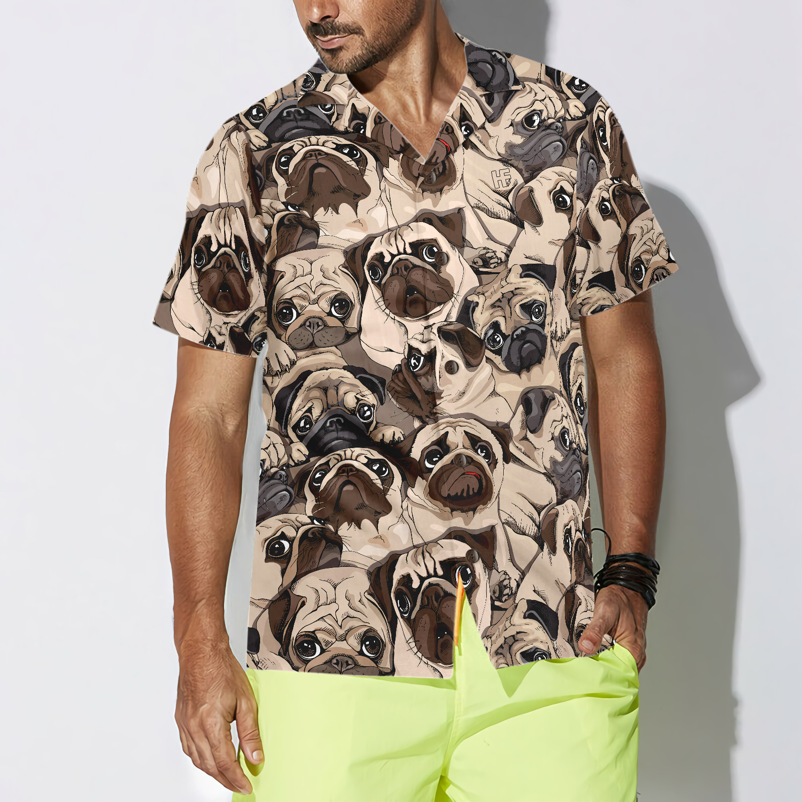 Pug Is My Life Shirt For Men Hawaiian Shirt