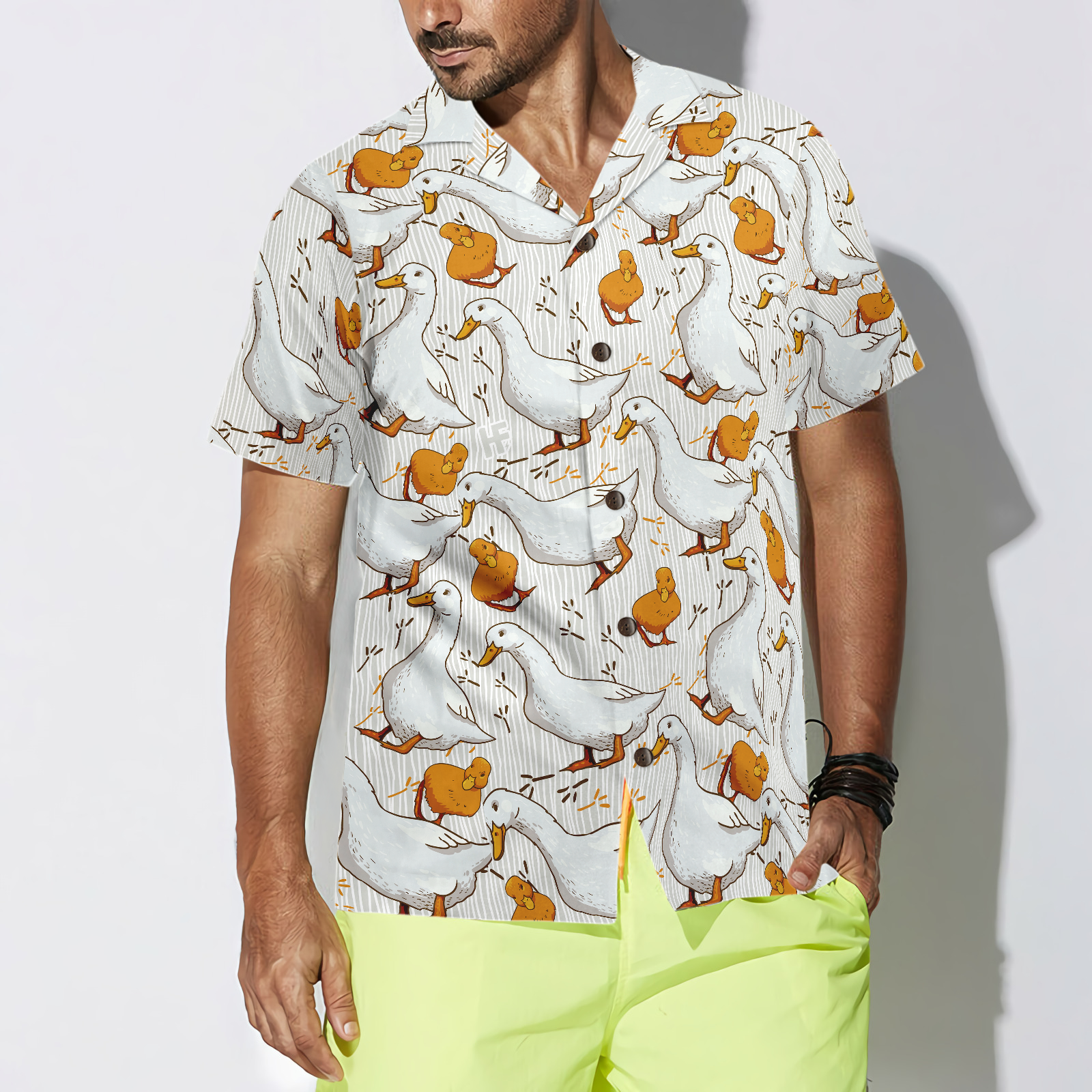 Cartoon Duck Shirt For Men Hawaiian Shirt