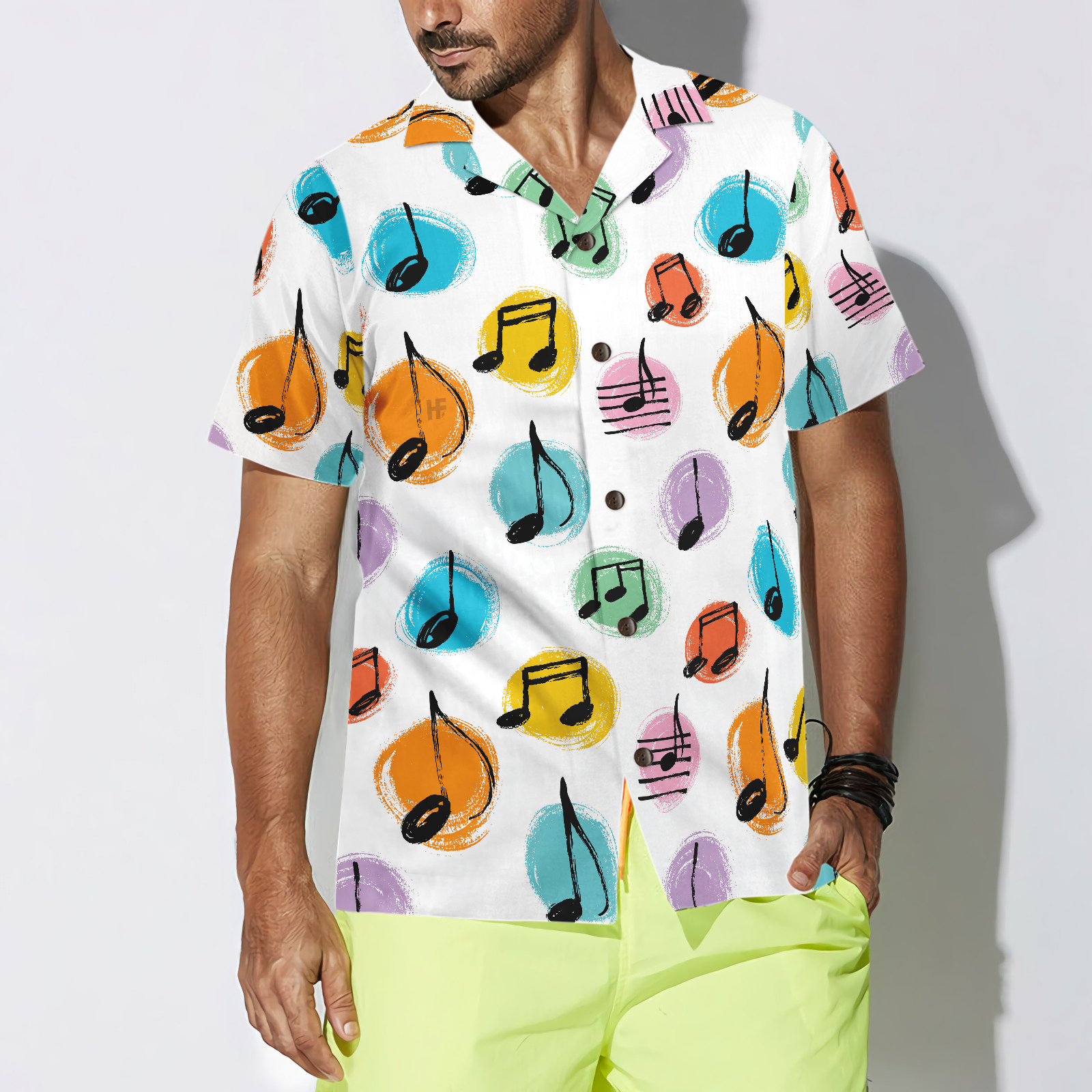 Music Note Seamless Pattern Hawaiian Shirt