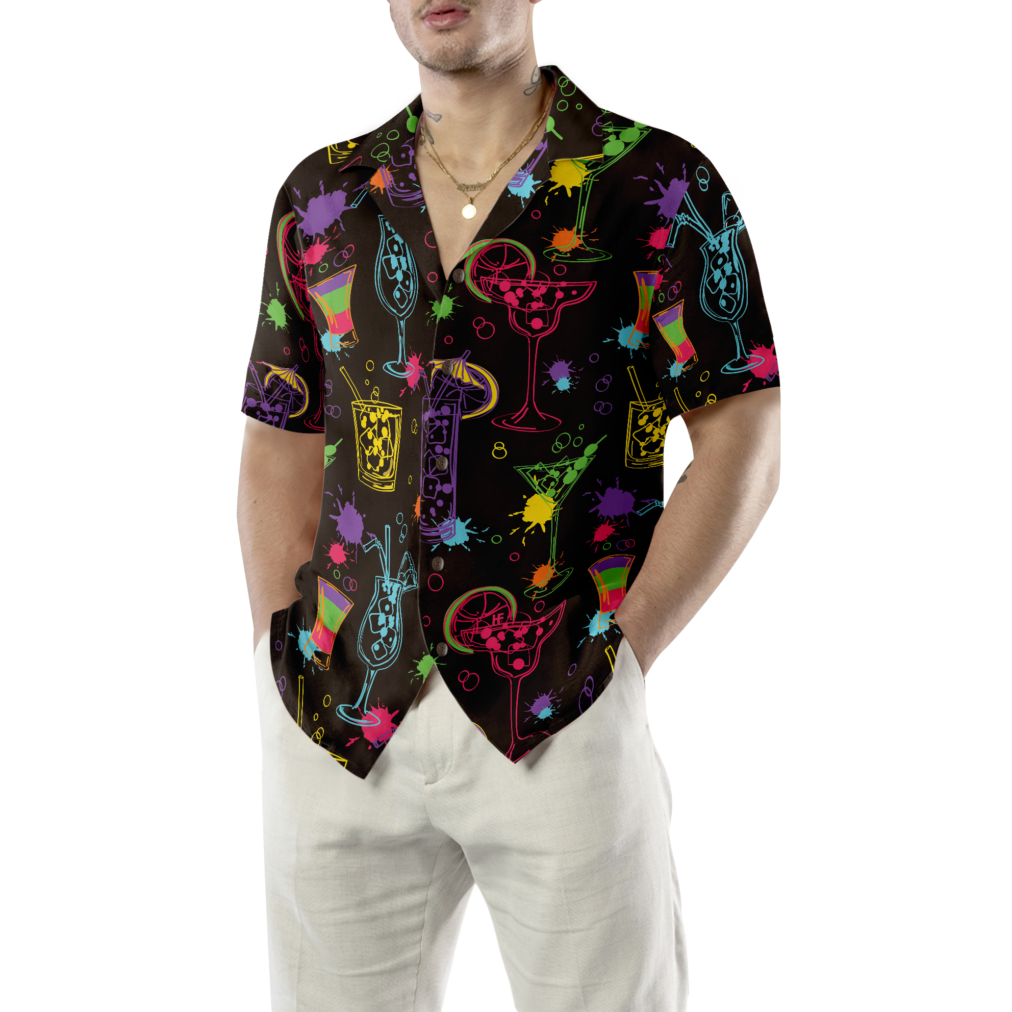 Colorful Cocktails Hawaiian Shirt