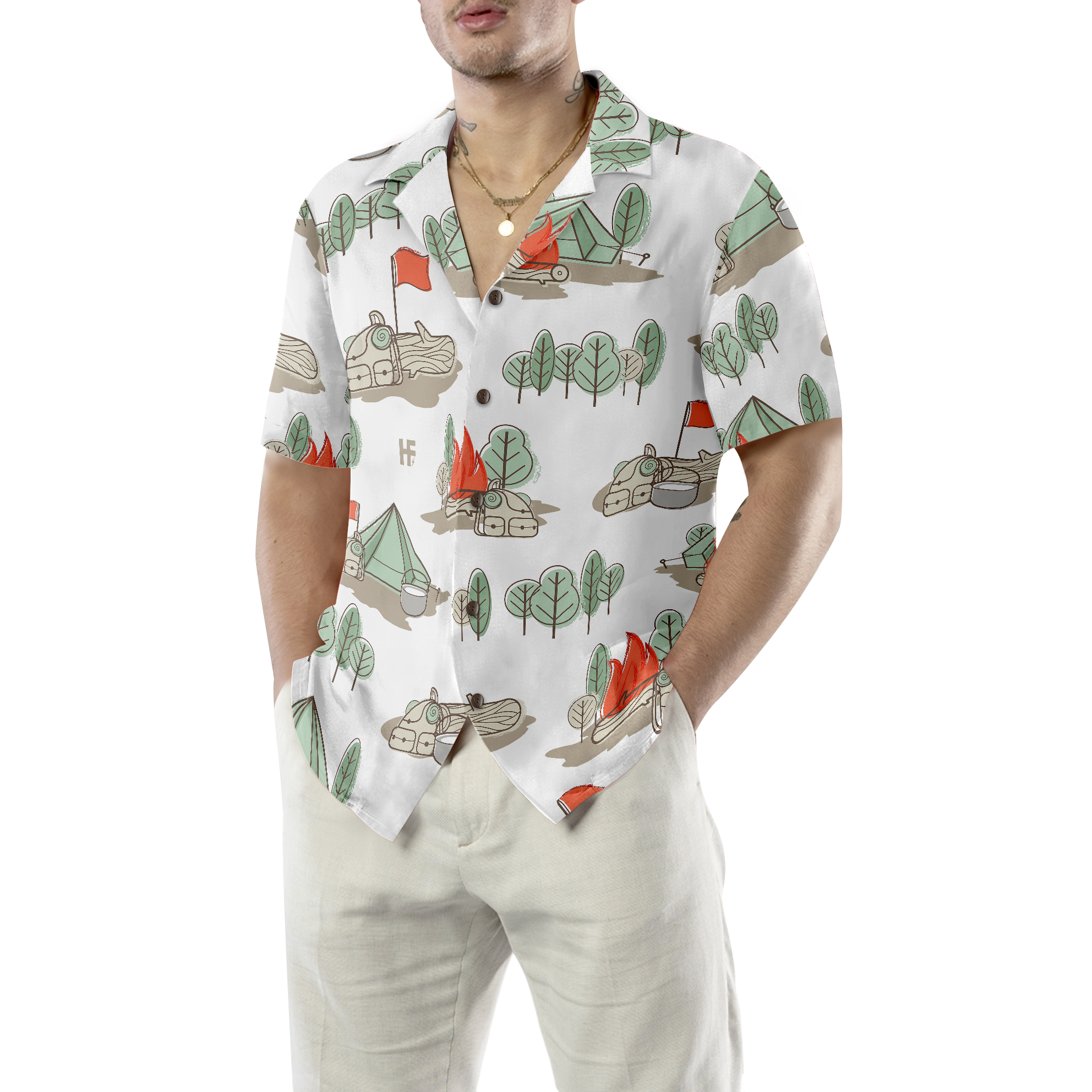 The Best Days Are Spent Camping Hawaiian Shirt