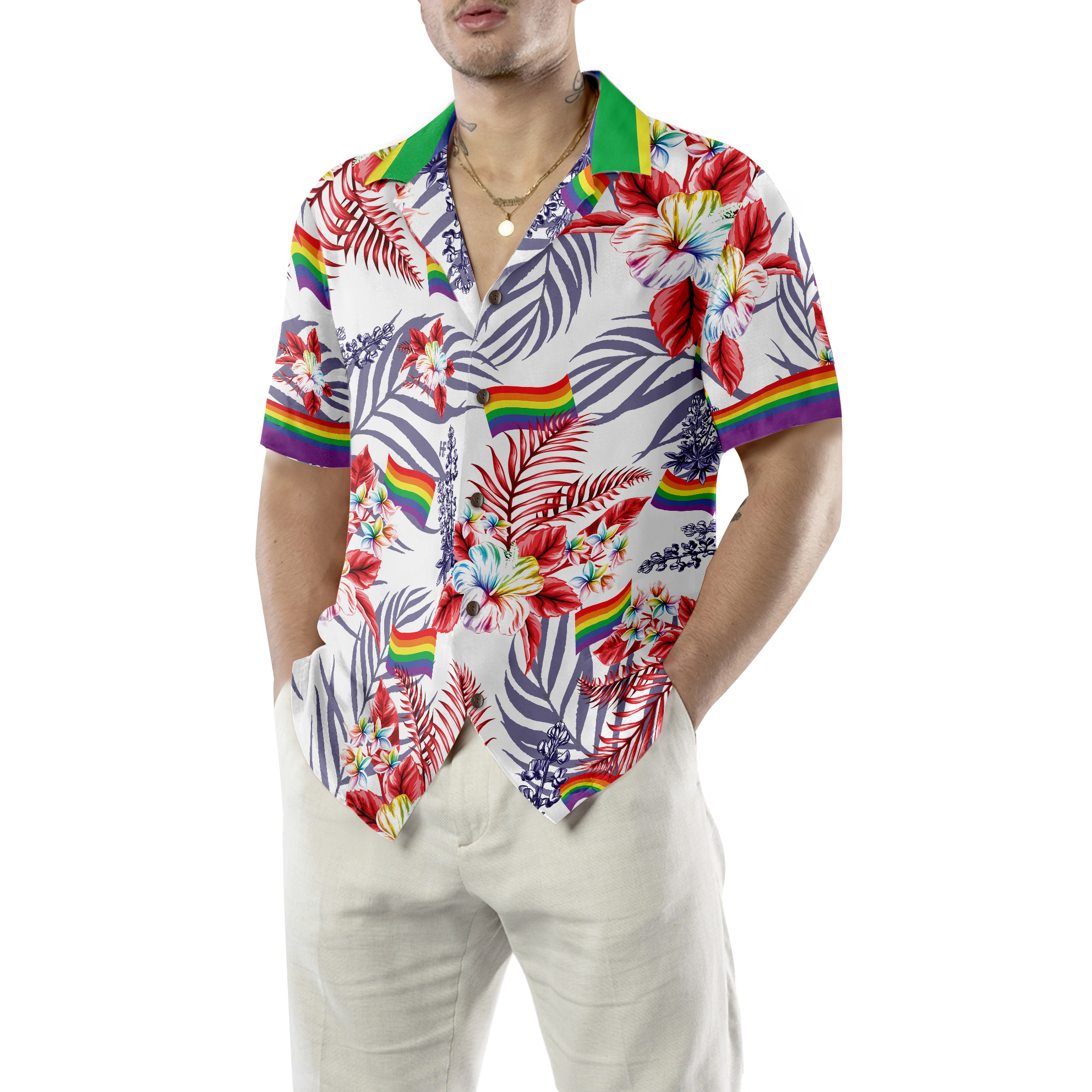 Pride LGBT Bluebonnet Hawaiian Shirt