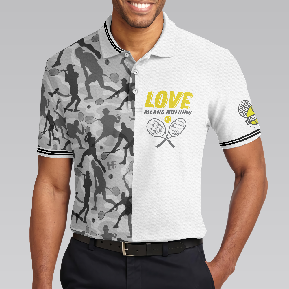 Eat Sleep Tennis Repeat Polo Shirt, Tennis Shirt For Male Players, Best Tennis Themed Polo Shirt
